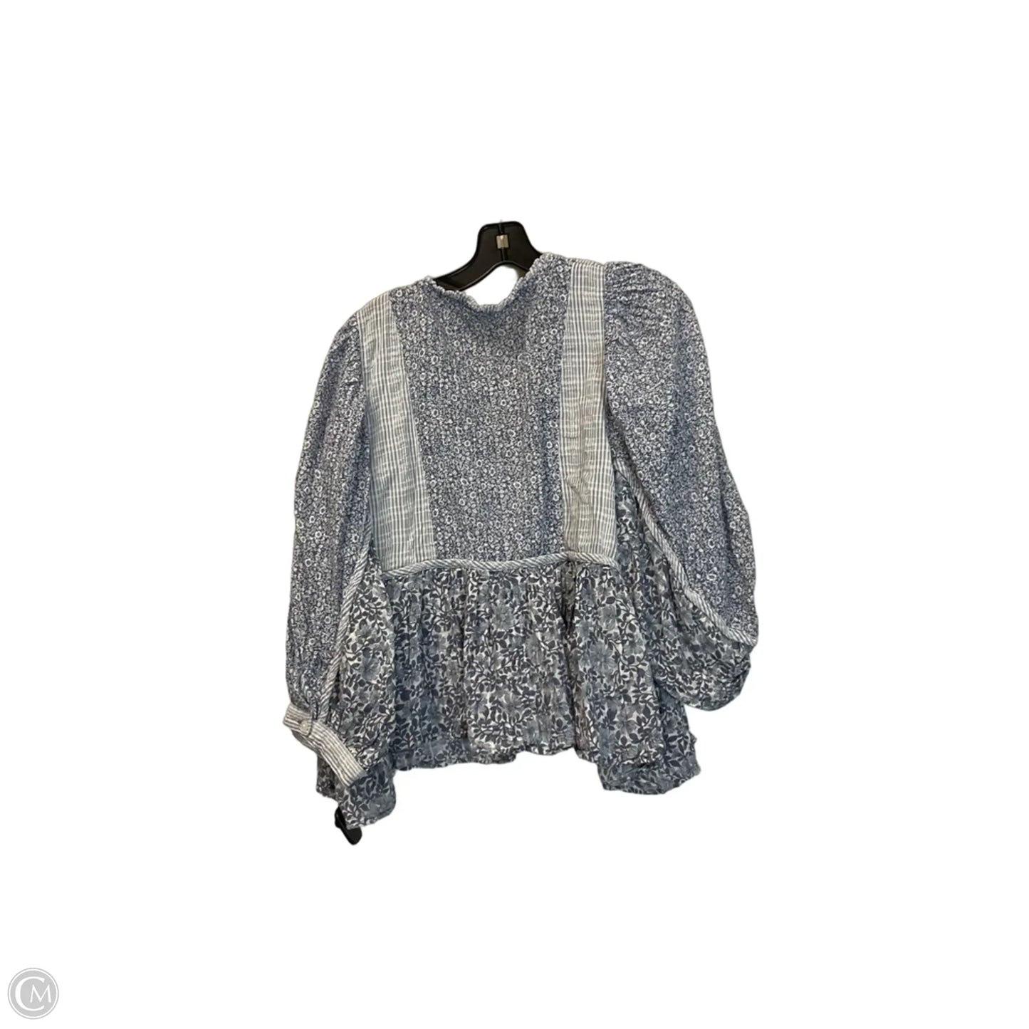Top 3/4 Sleeve By American Eagle In Blue, Size: M