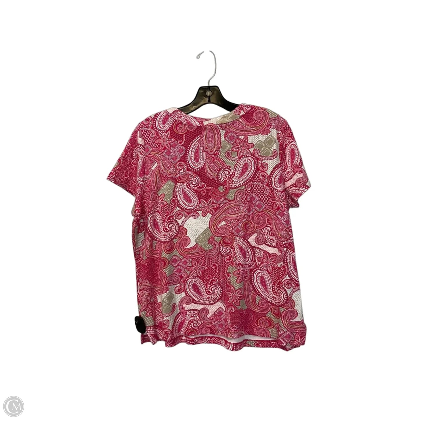 Top Short Sleeve By Kim Rogers In Pink, Size: Xl