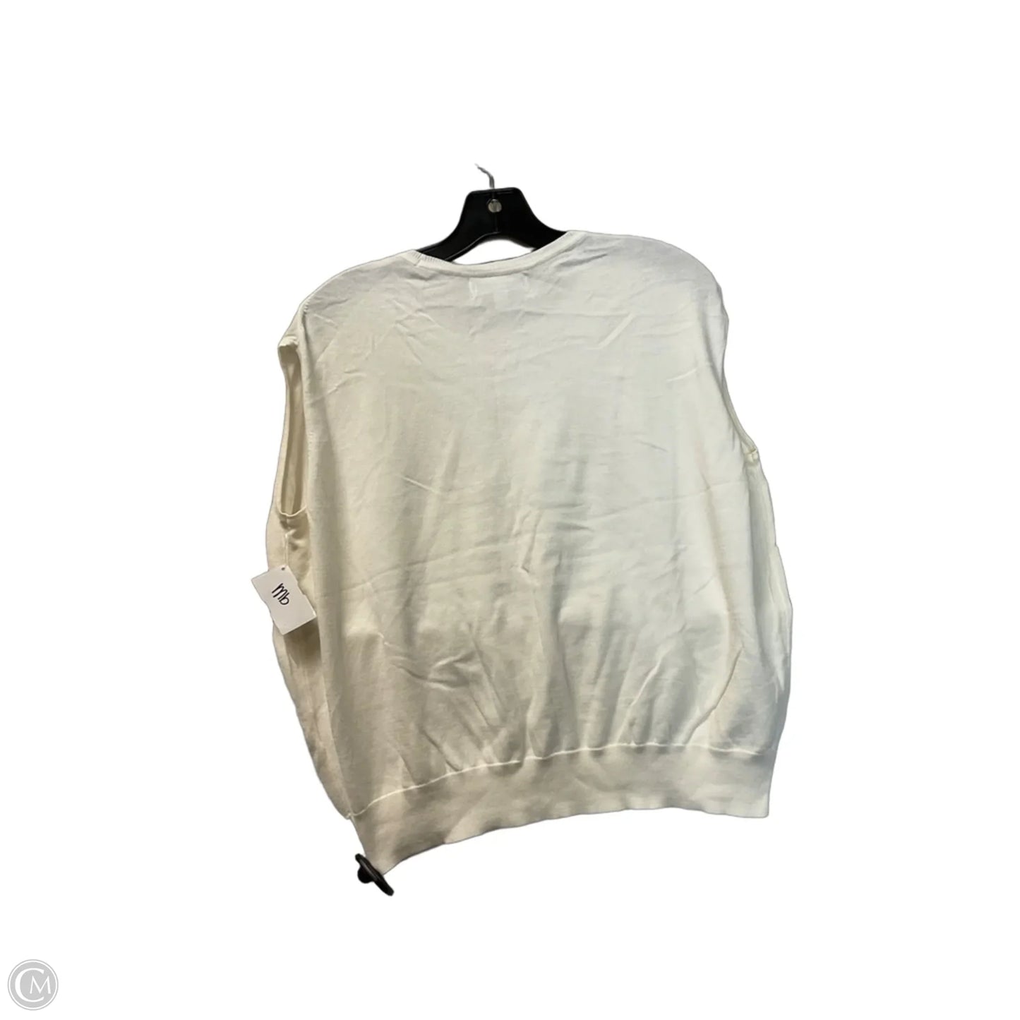 Top Sleeveless By Banana Republic In Cream, Size: L