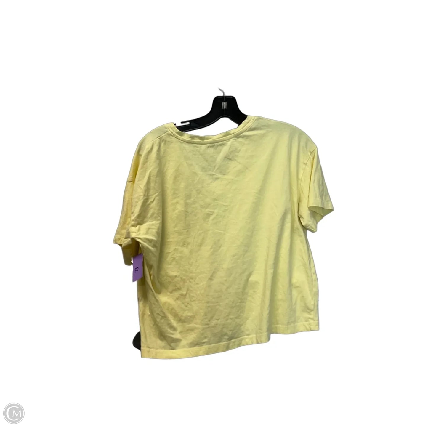 Top Short Sleeve By Clothes Mentor In Yellow, Size: Xl