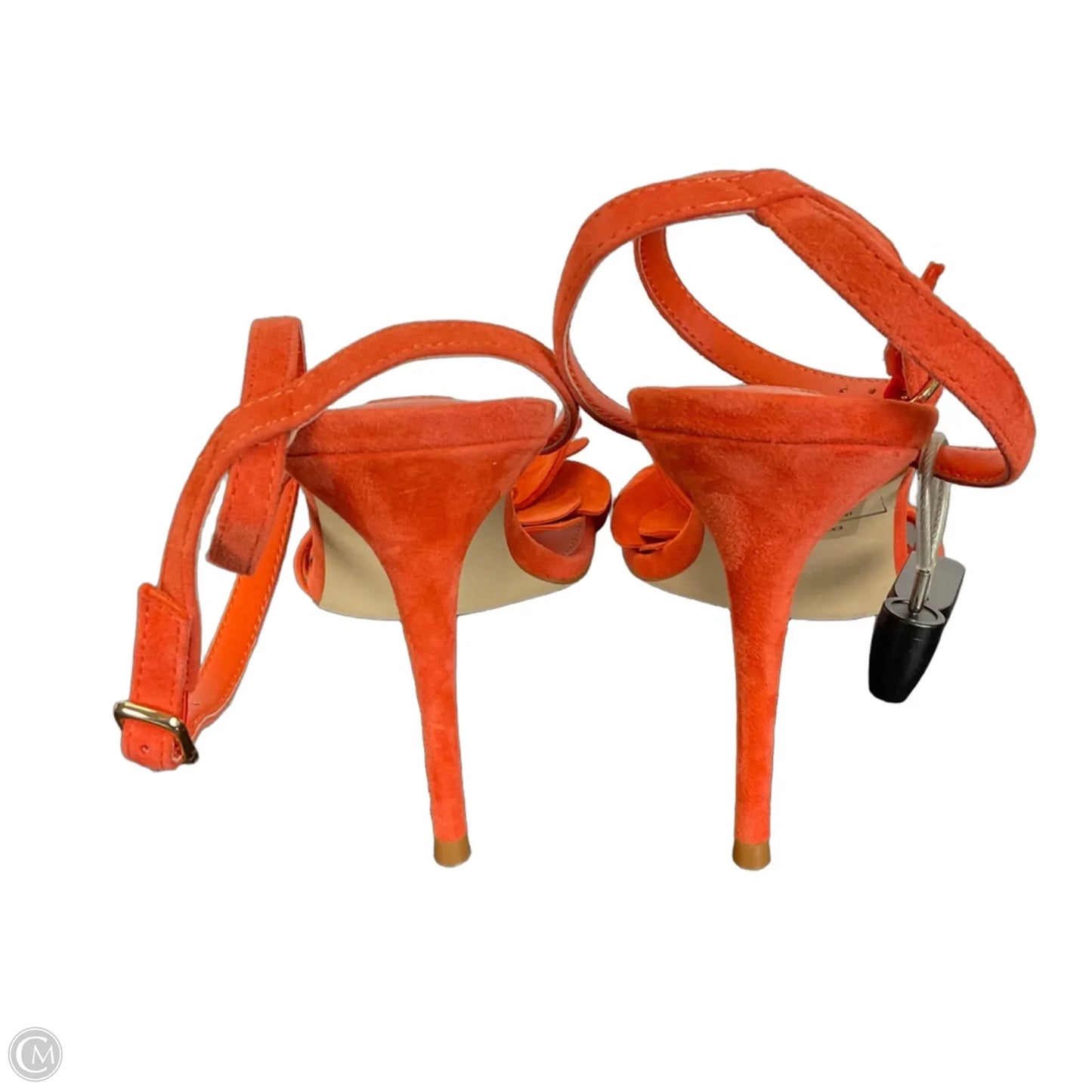 Sandals Heels Stiletto By Steve Madden In Orange, Size: 9.5