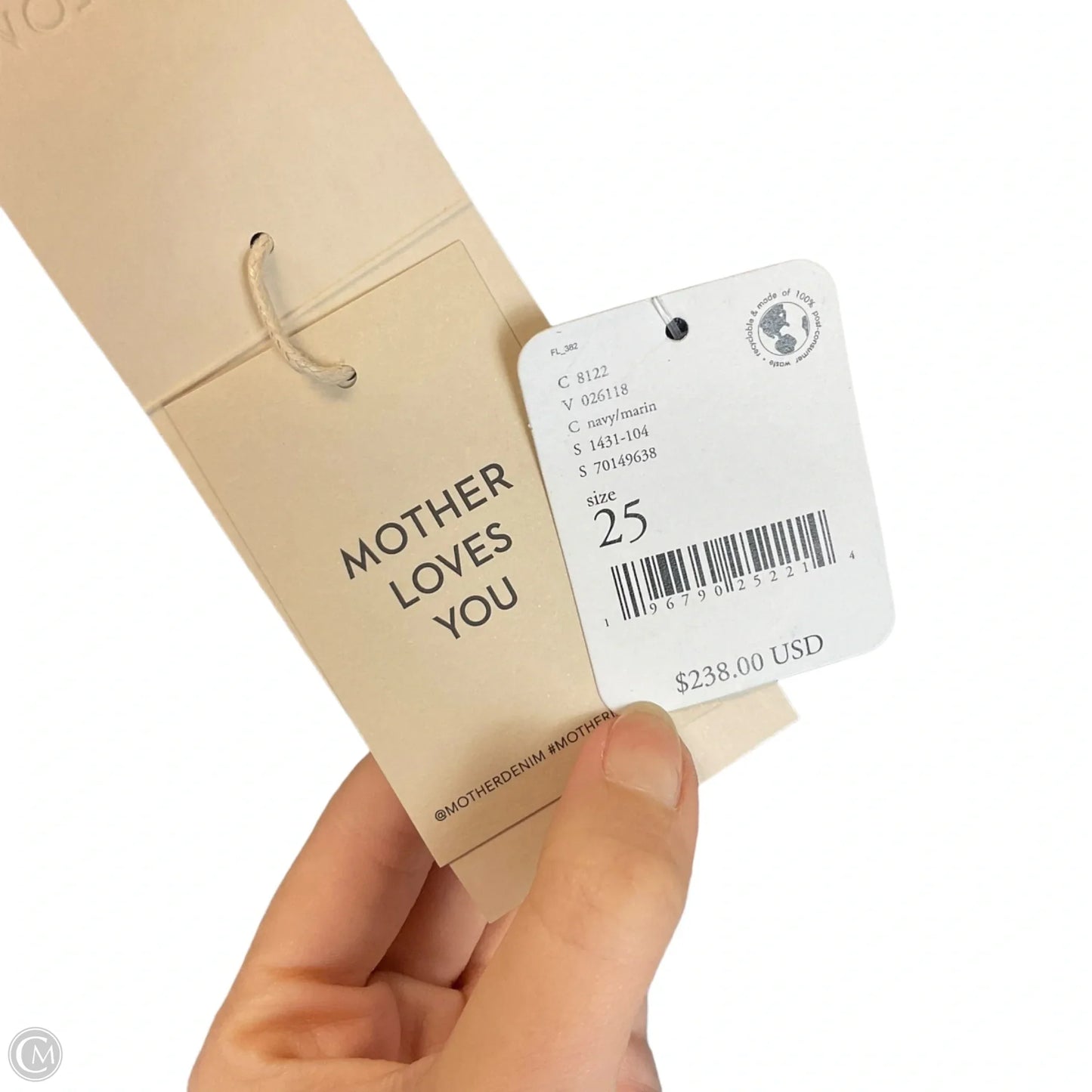 Jeans Skinny By Mother In Blue Denim, Size: 0 (25)