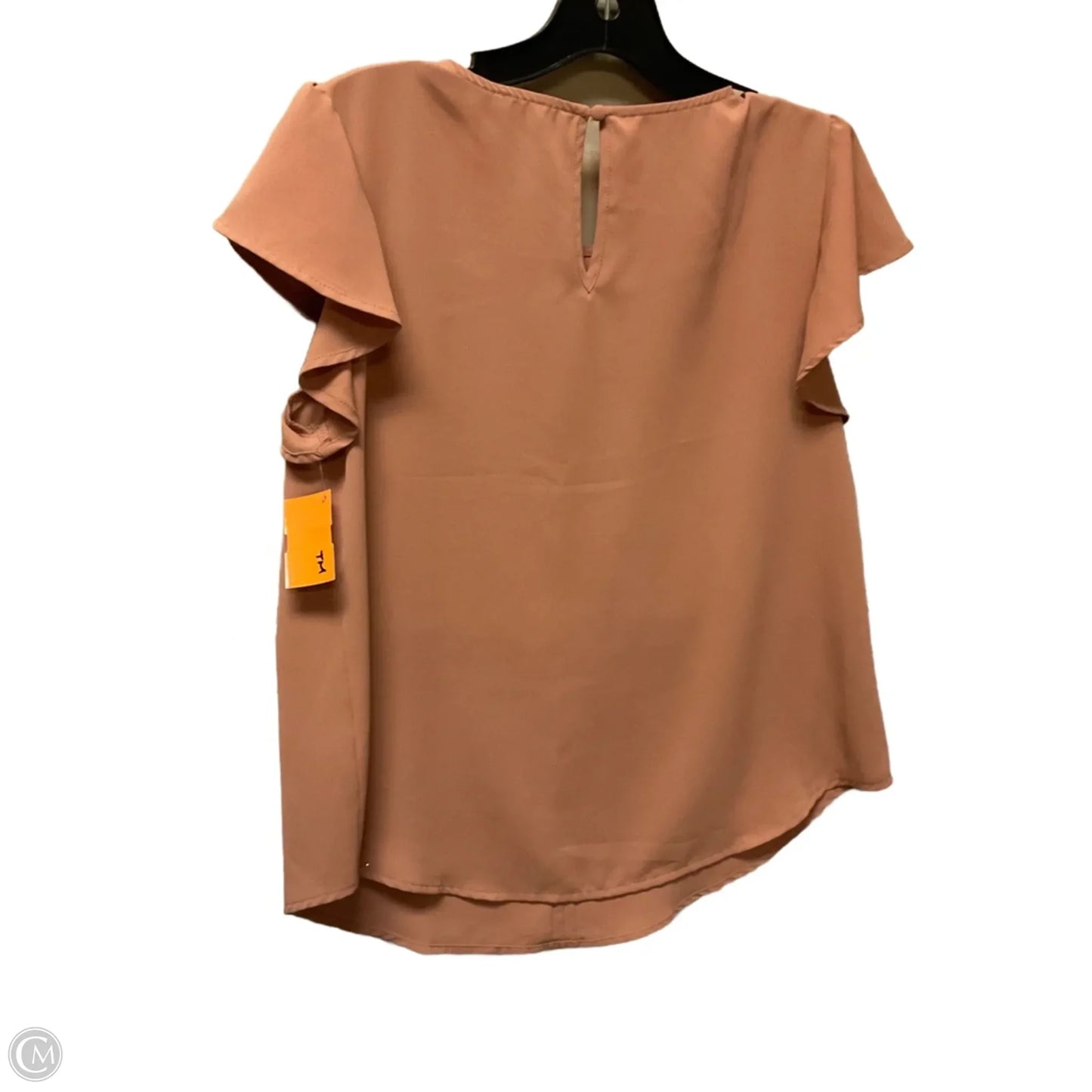 Top Short Sleeve By Mine In Peach, Size: S