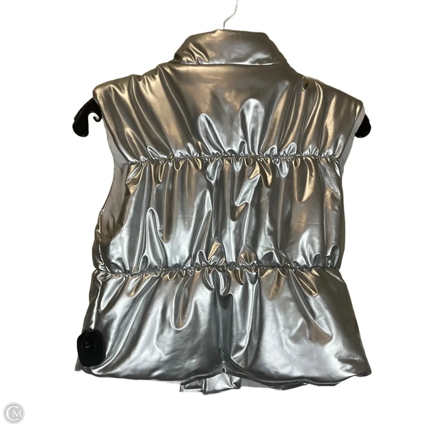 Vest Puffer & Quilted By Blue B In Silver, Size: S