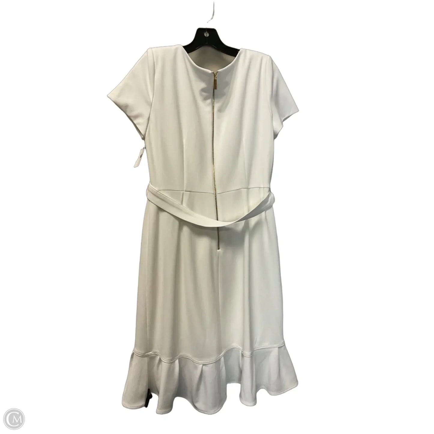 Dress Work By Calvin Klein In White, Size: L