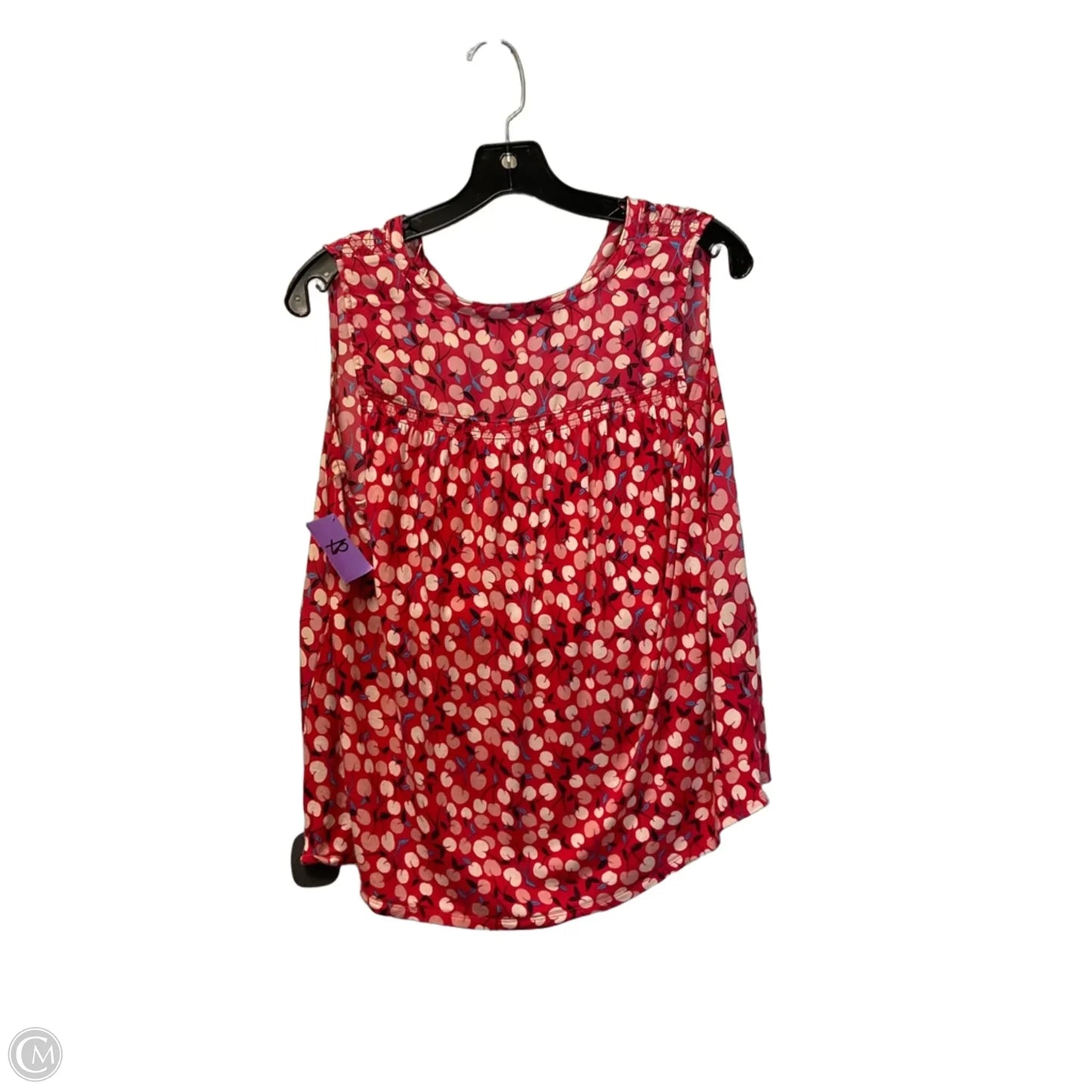 Top Sleeveless By Loft In Red, Size: S