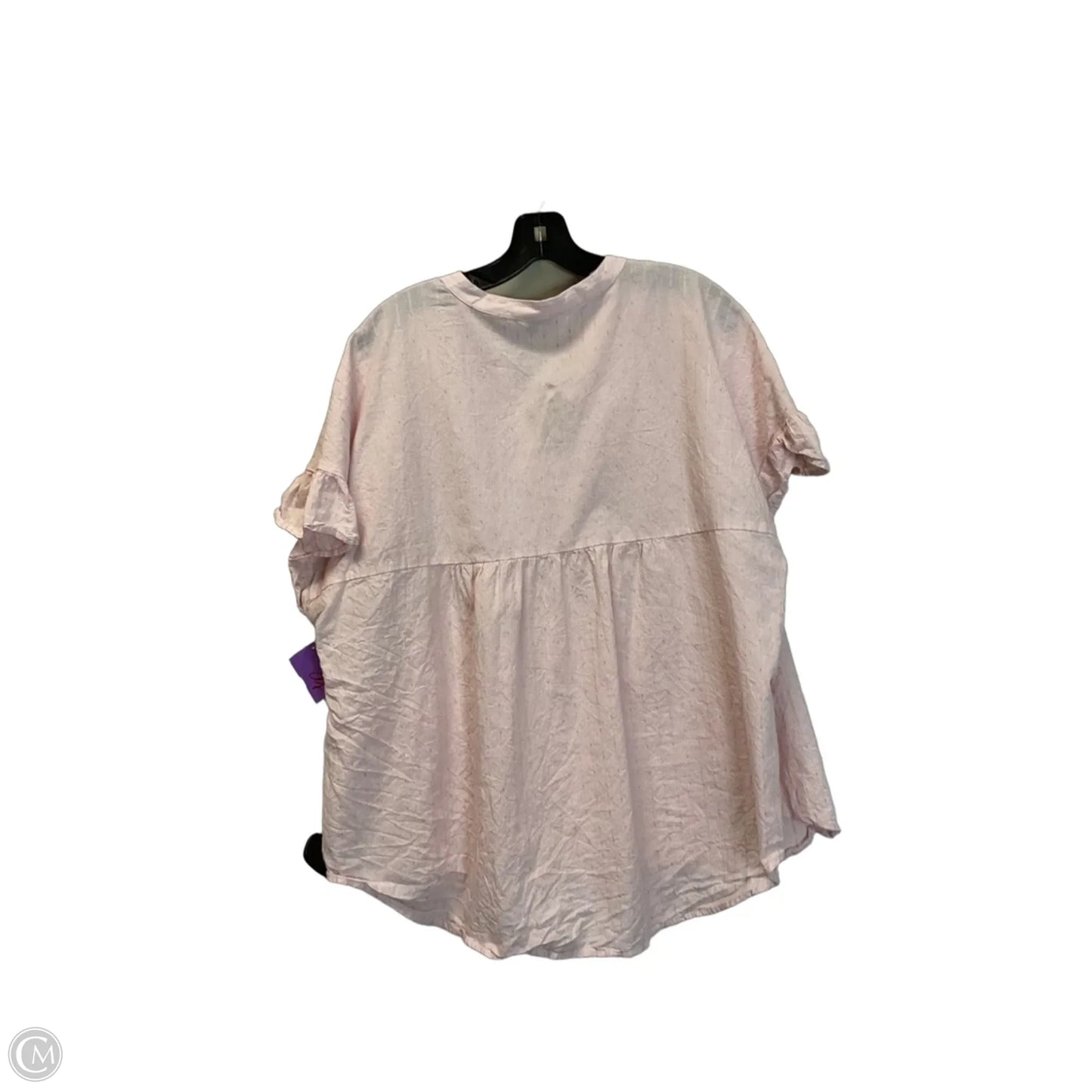 Top Short Sleeve Basic By Crown And Ivy In Pink, Size: Xxl