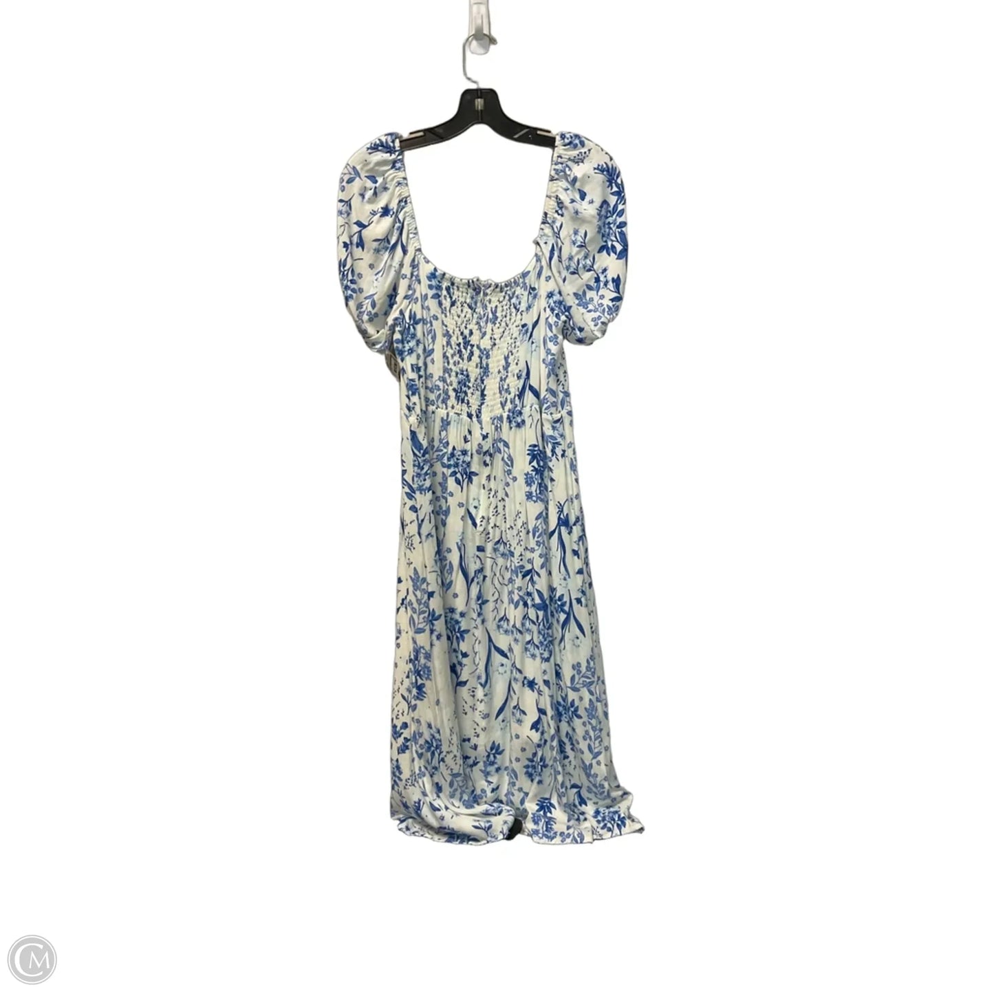 Dress Casual Maxi By Sugar Lips In Blue & Cream, Size: M