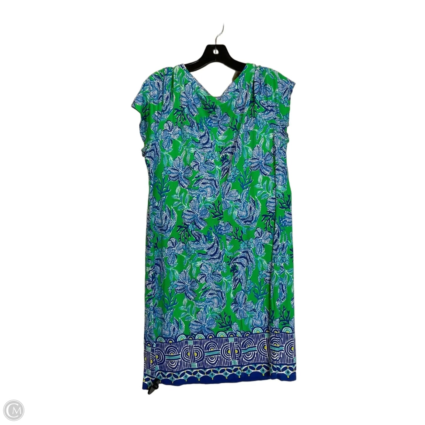 Dress Designer By Lilly Pulitzer In Blue & Green, Size: Xl