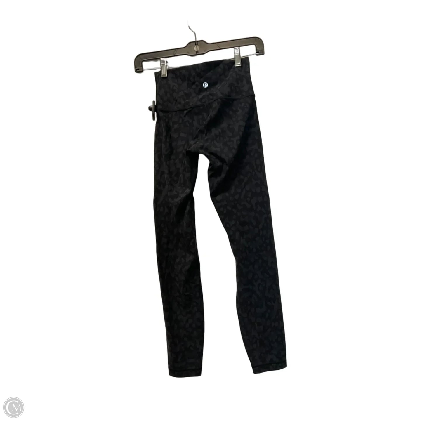 Athletic Leggings By Lululemon In Black & Grey, Size: 2