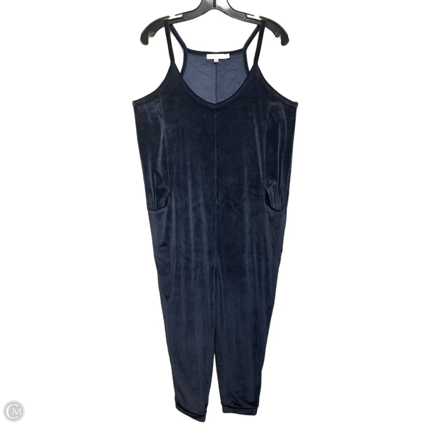 Velvet Ribbed Jumpsuit By Sincerely Jules In Blue, Size: M