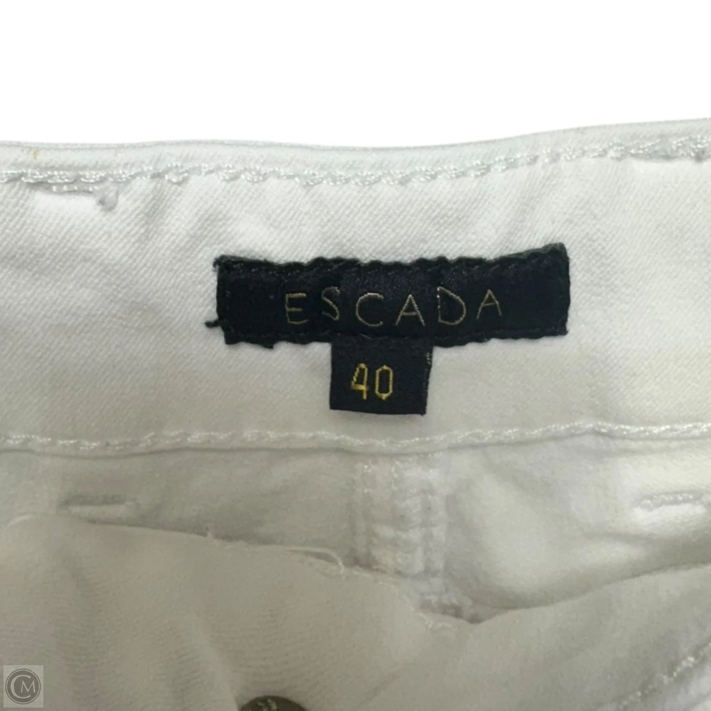 Pants Designer By Escada In White, Size: M