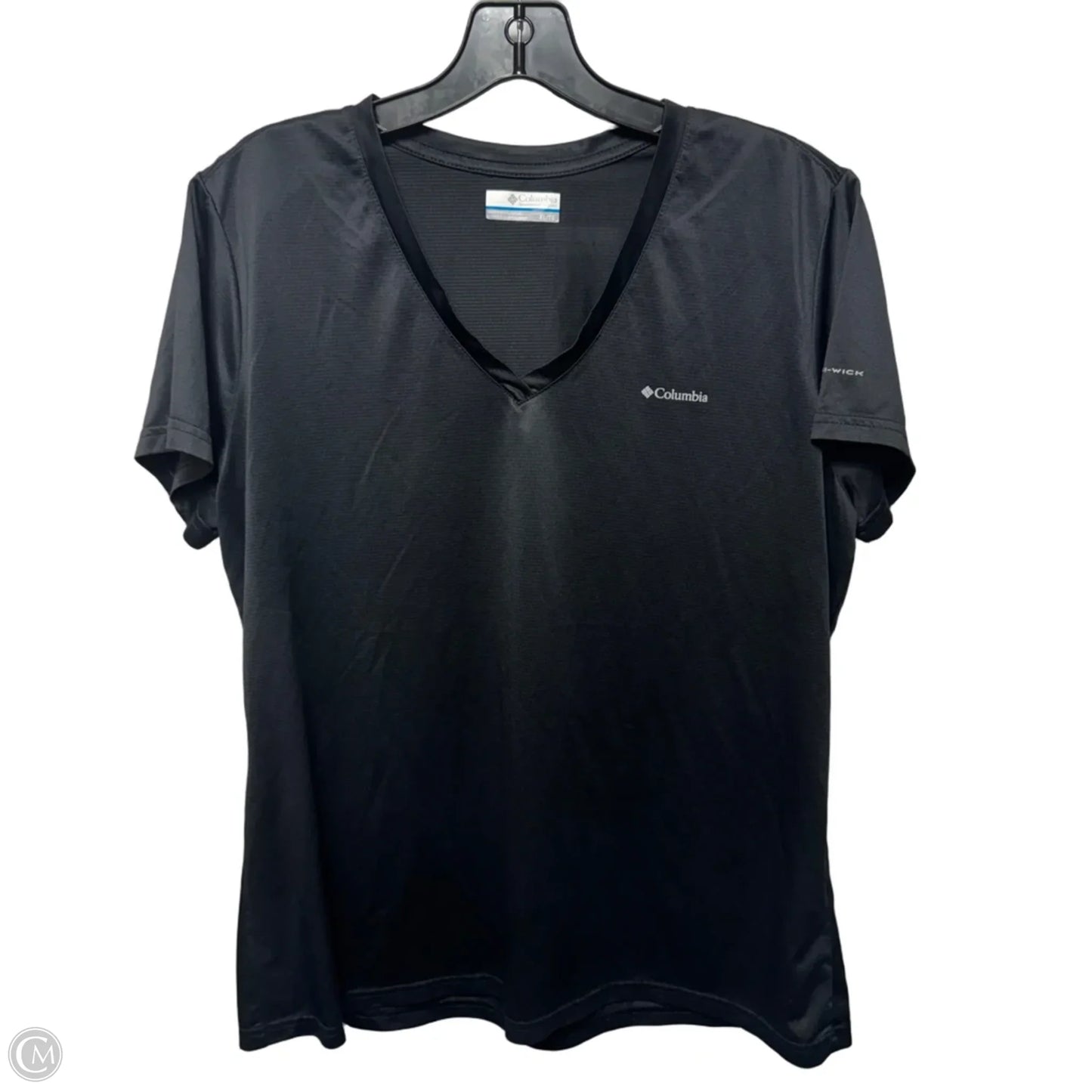 Athletic Top Short Sleeve By Columbia In Black, Size: Xl