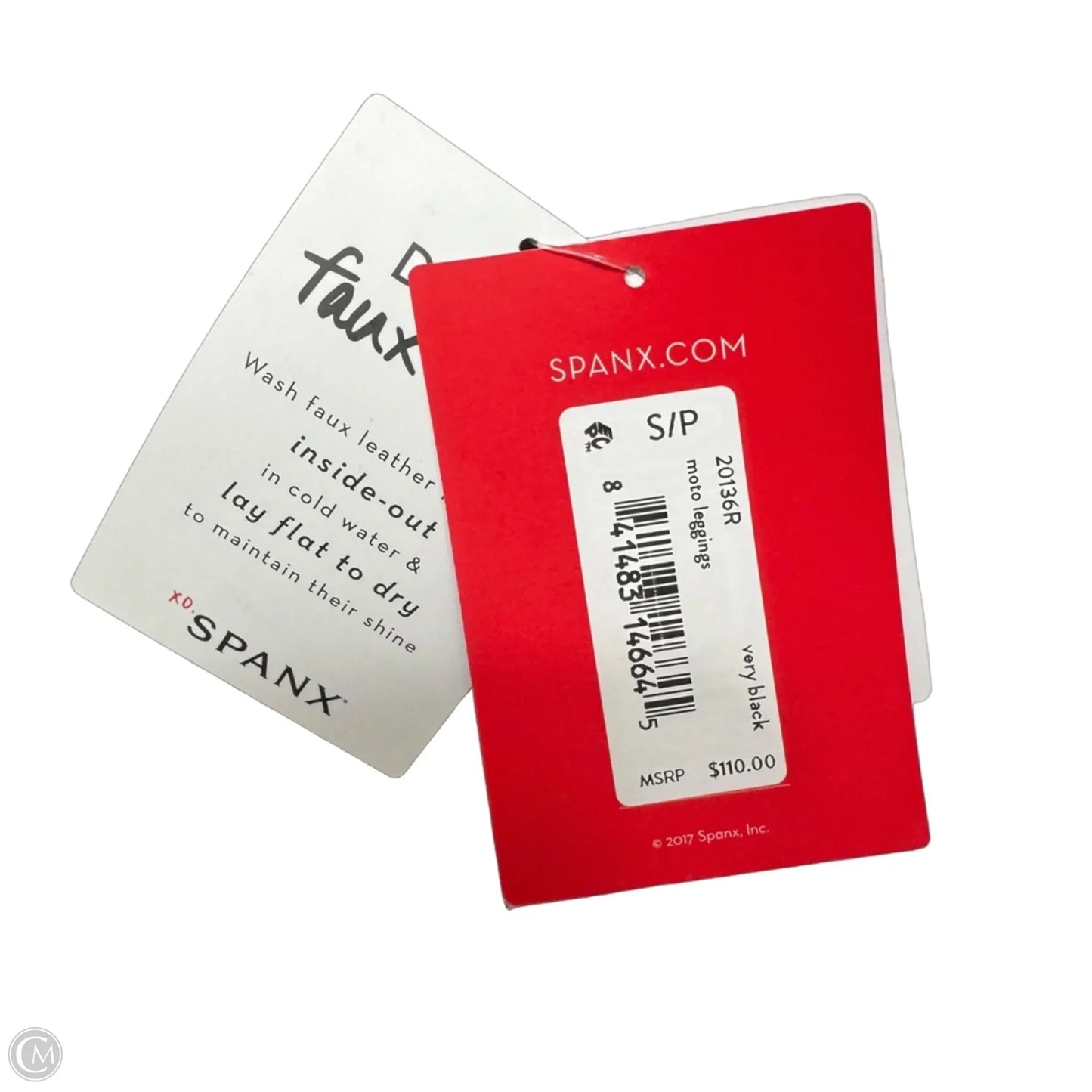 Moto Leggings By Spanx In Very Black, Size: S