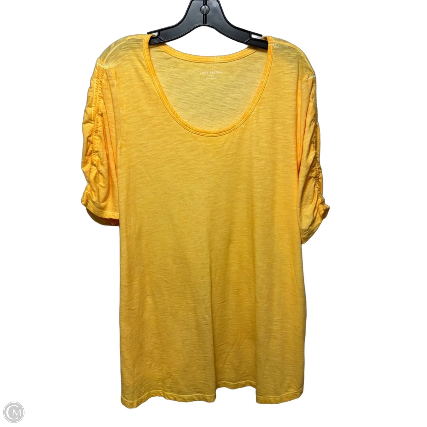 Top Short Sleeve By Lane Bryant In Yellow, Size: 22
