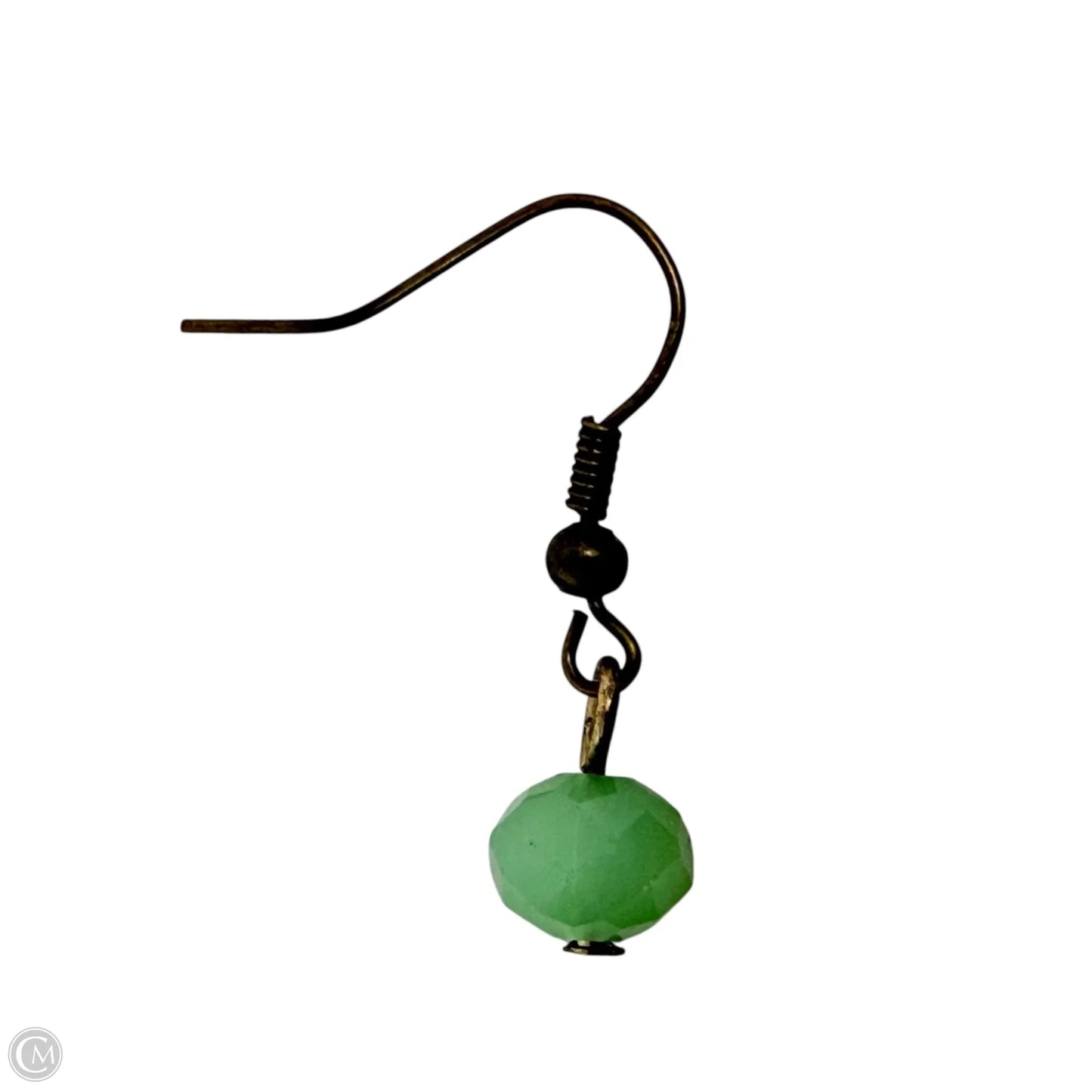 Faceted Jade Bead Dangle Earrings