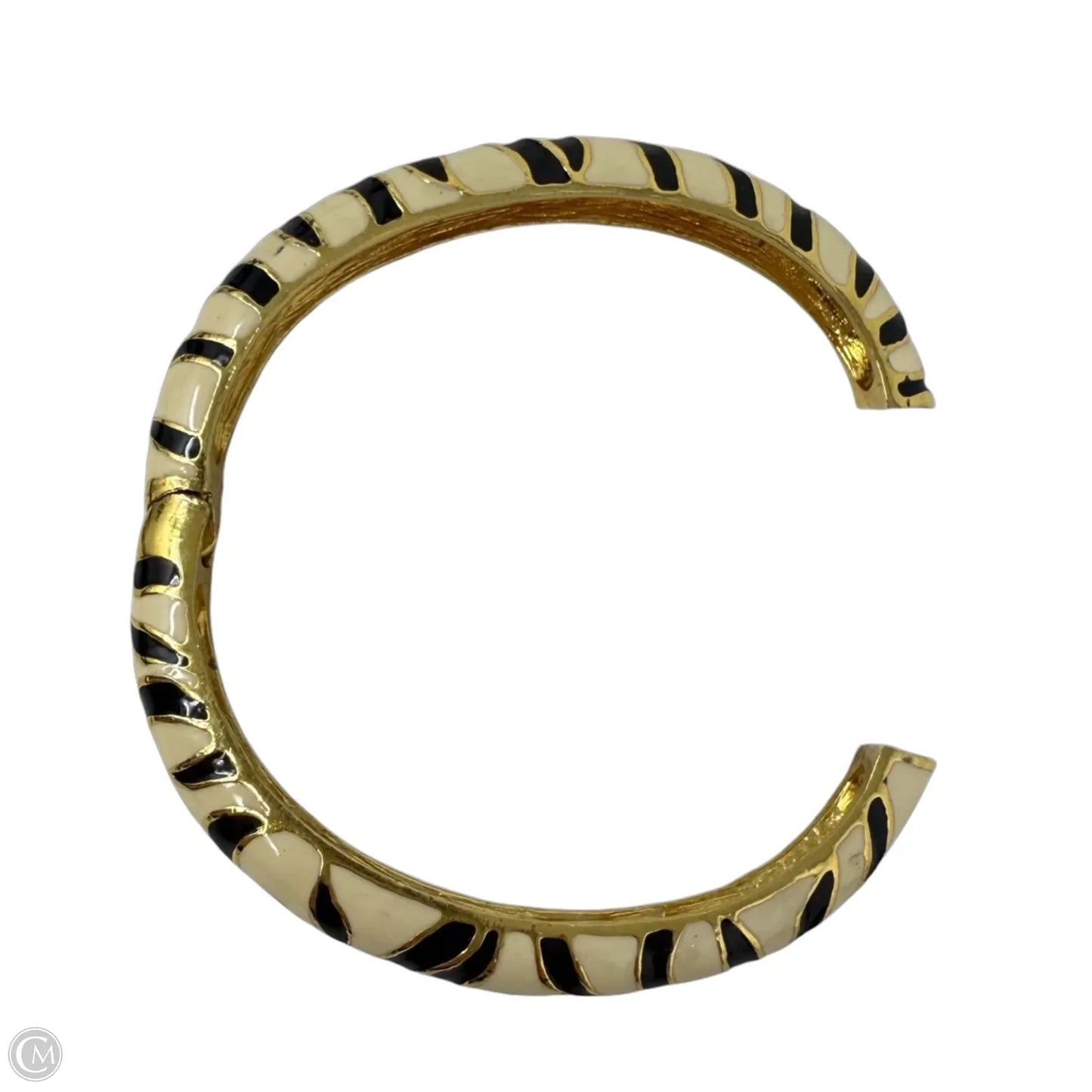 2006 Zebra Enamel Bangle Bracelet By Kenneth Jay Lane