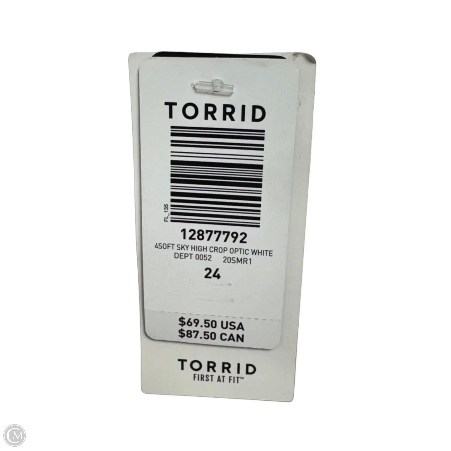 Jeans Soft Sky High Cropped By Torrid In Optic White, Size: 24