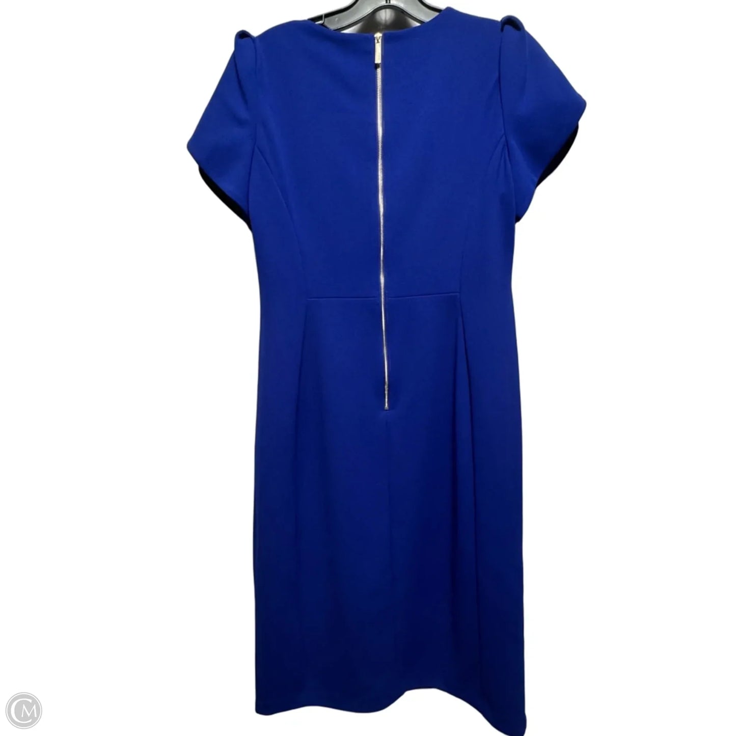 Dress Casual Midi By Calvin Klein In Blue, Size: 12