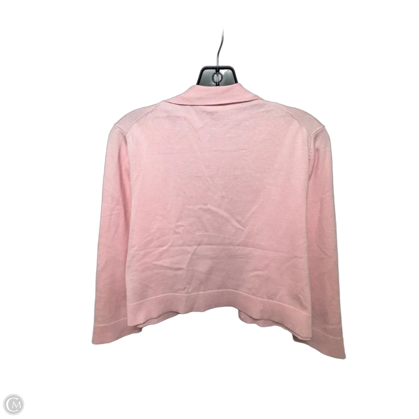 Sweater Cardigan By Anne Klein In Pink, Size: L