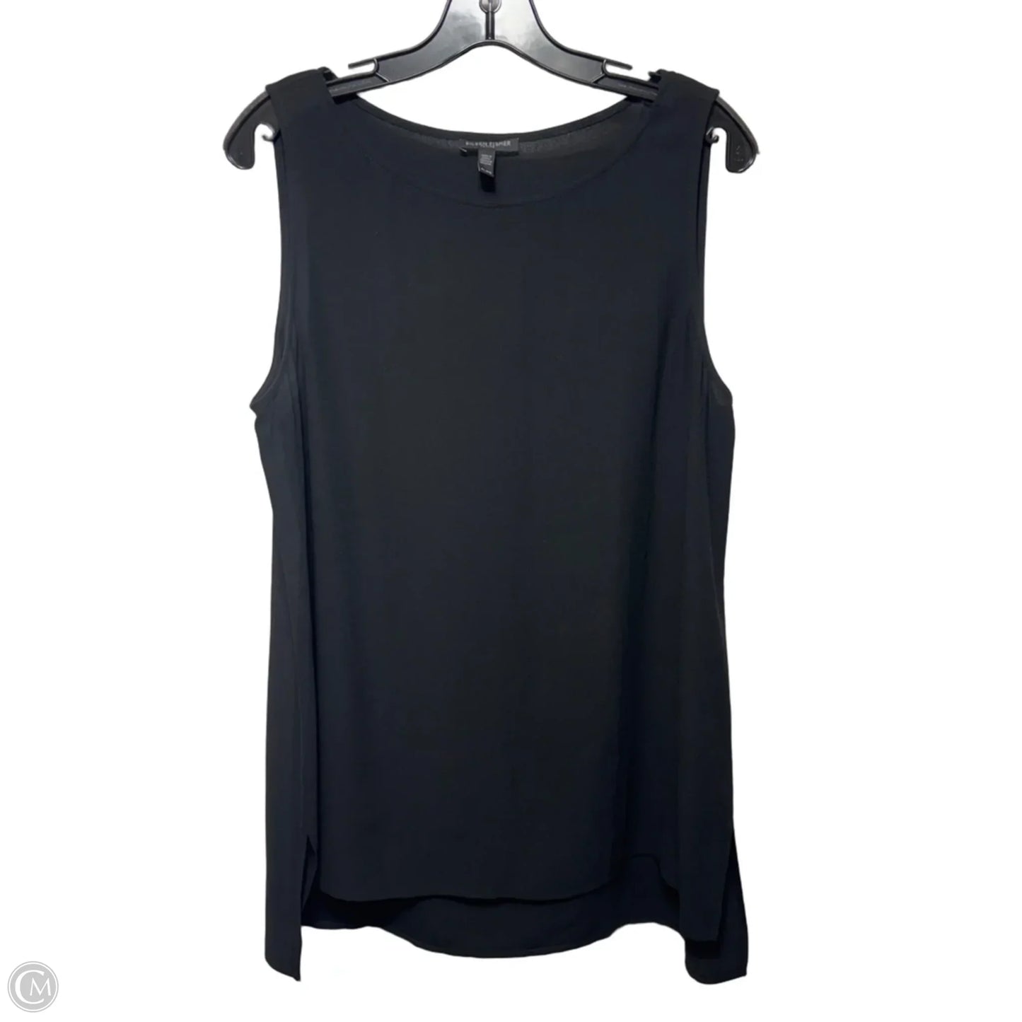 Silk Top Sleeveless By Eileen Fisher In Black, Size: Lp