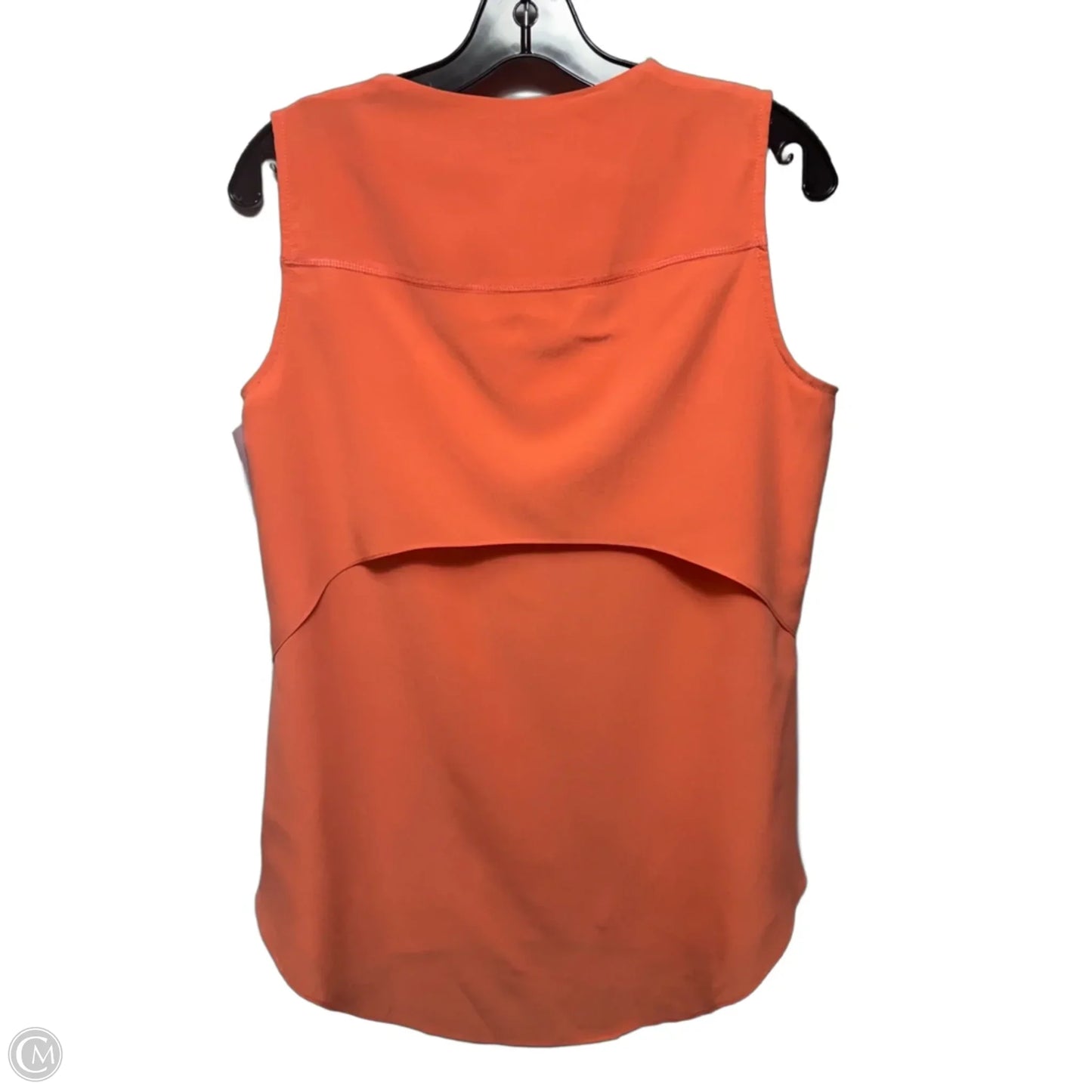 Silk Top Sleeveless By Etcetra In Orange, Size: 10