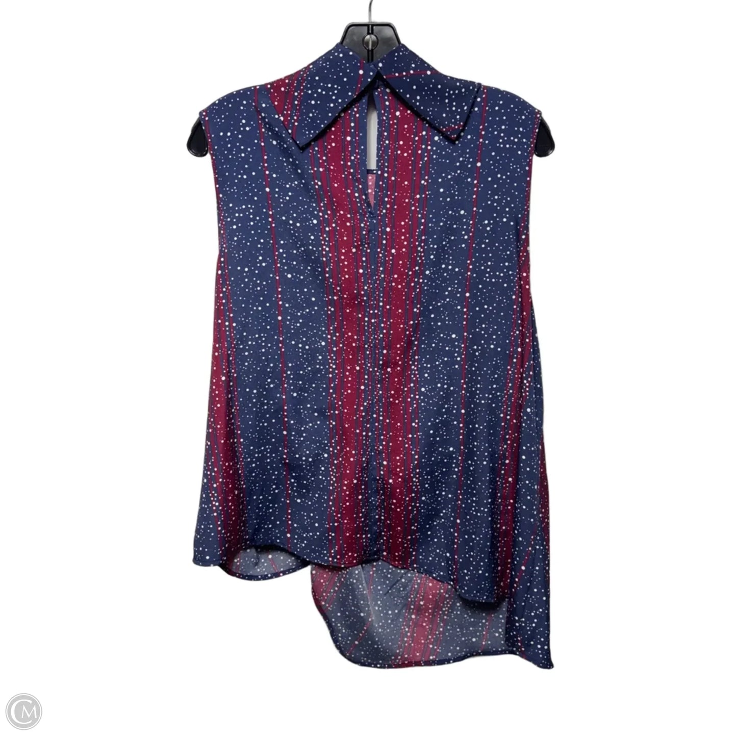 Top Sleeveless By Madison In Blue & Red, Size: Xl