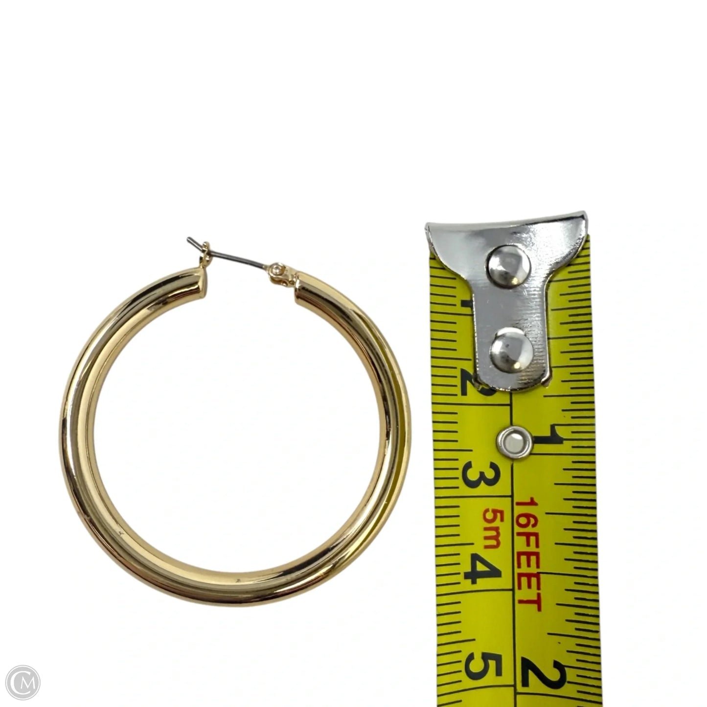 1.5” Gold Tone Hoop Earrings