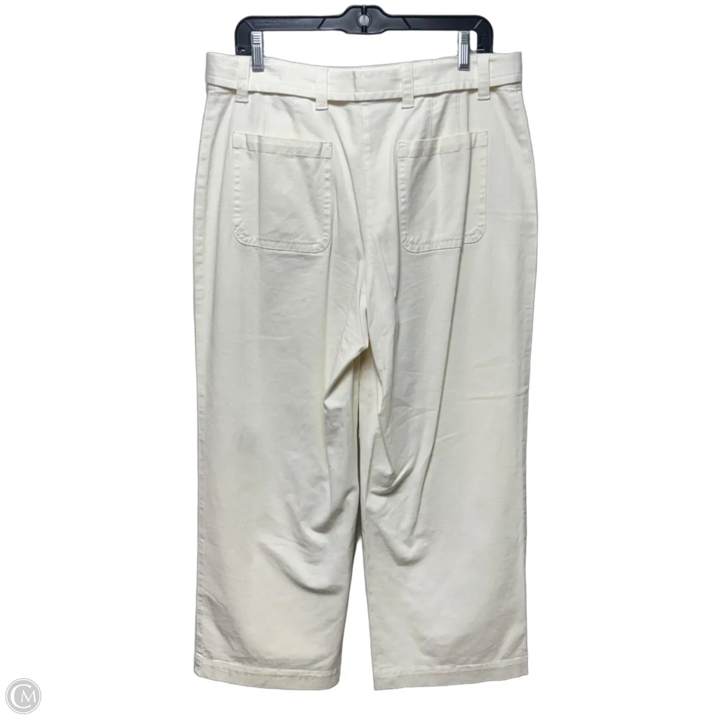 Belted Pants Dress By Talbots In Cream, Size: 12