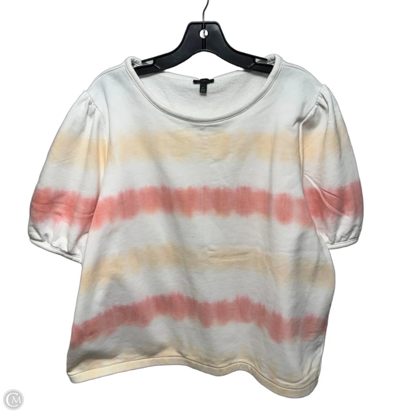 Top Short Sleeve By Talbots In Tie Dye Print, Size: Xl