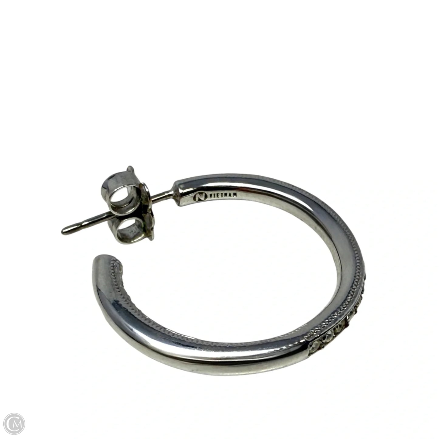 Vietnam Crystal Accent Hoop Earrings