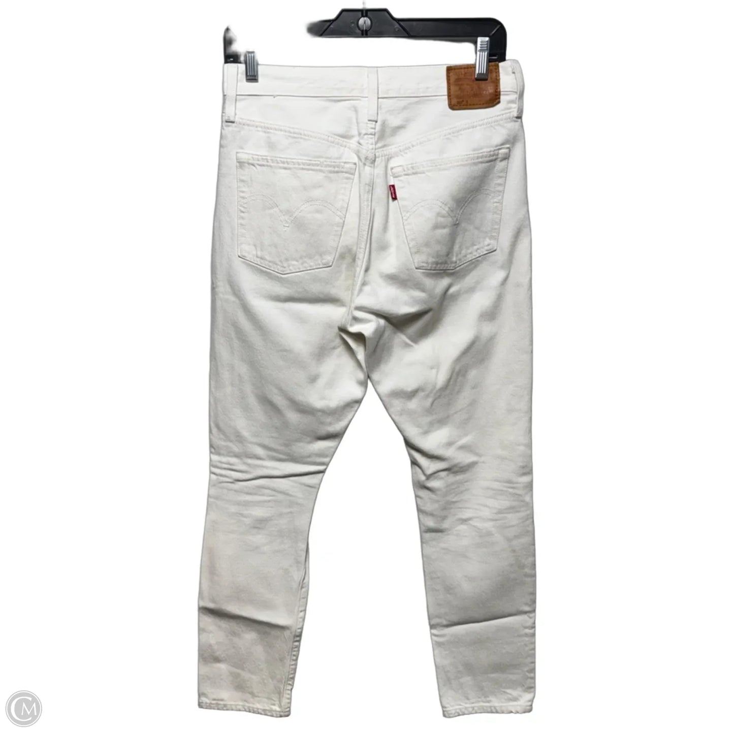 Distressed Jeans Skinny By Levis In White, Size: 4