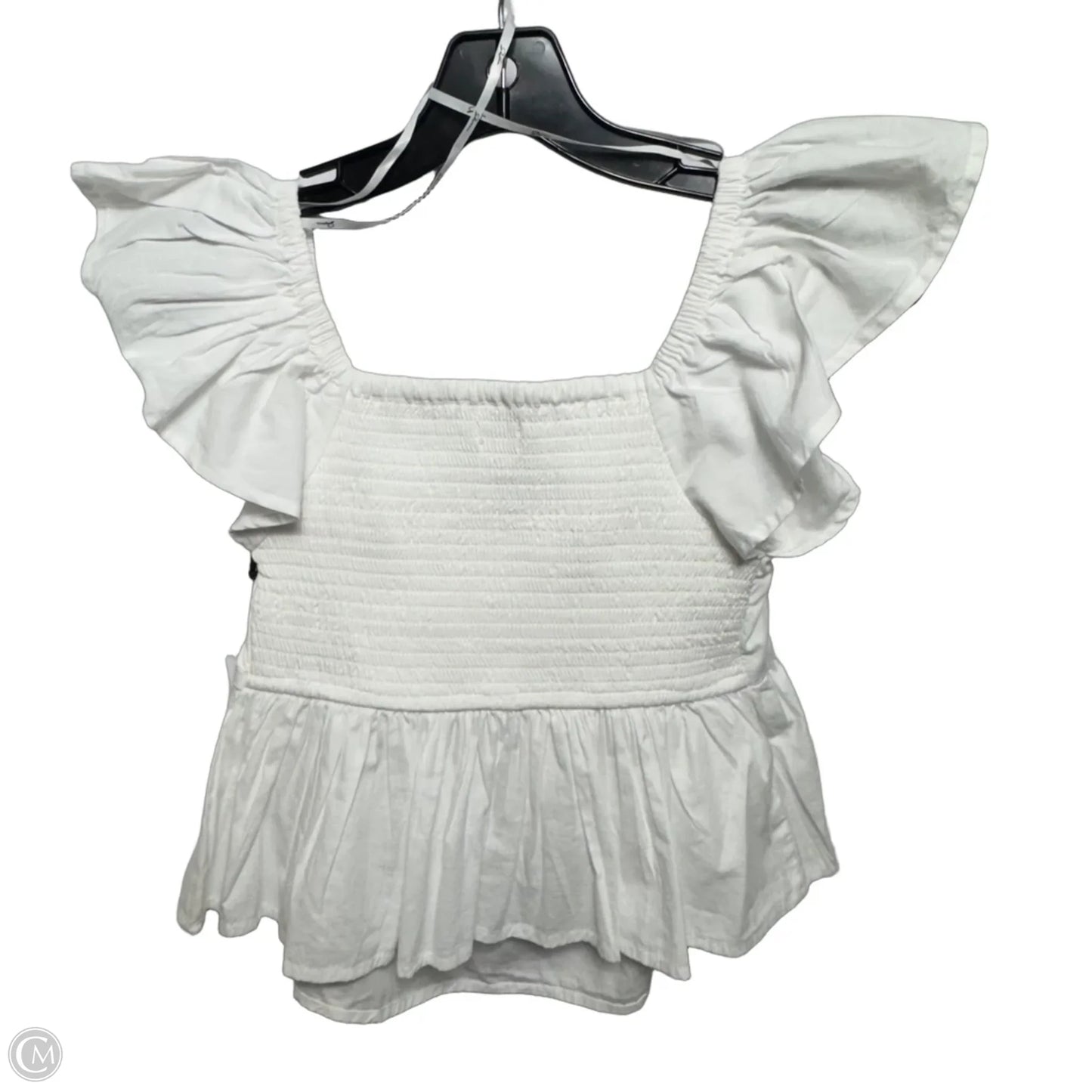 Top Short Sleeve By Japna In White, Size: S