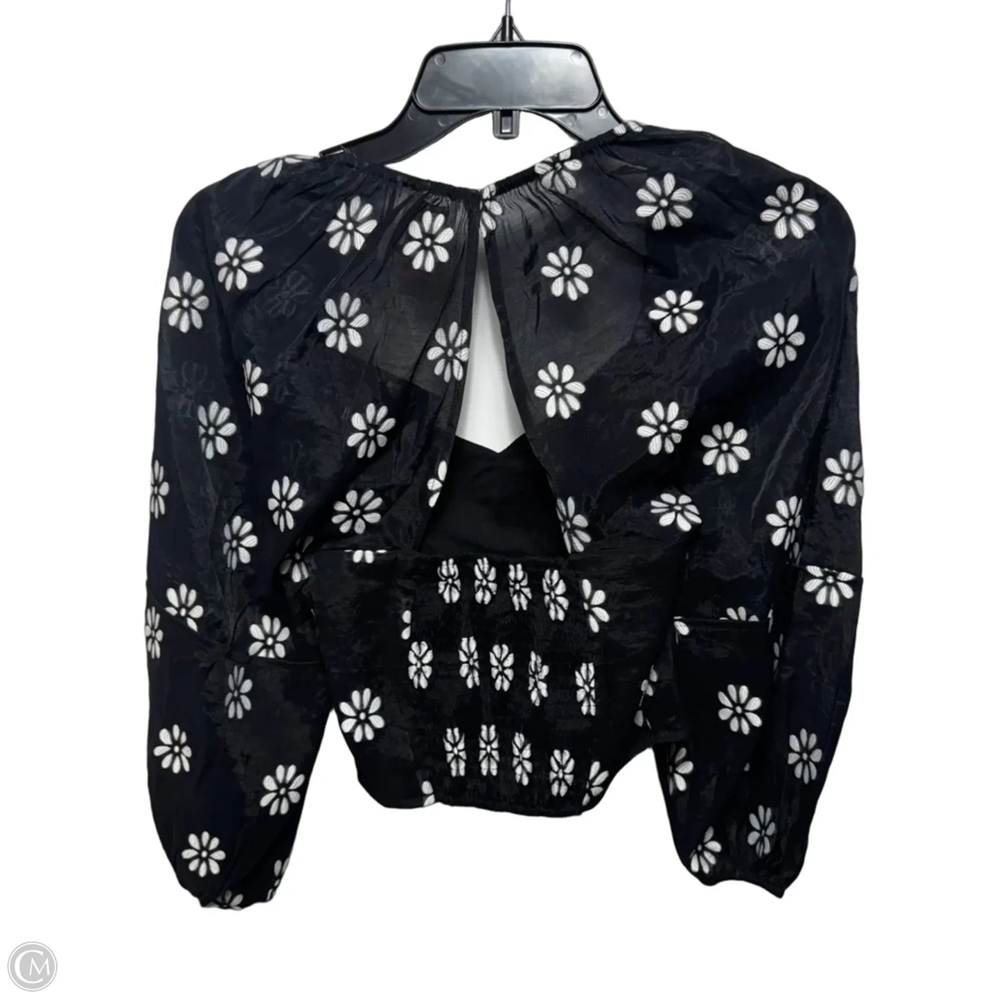 Top Long Sleeve By Buru In Black & White, Size: Xs