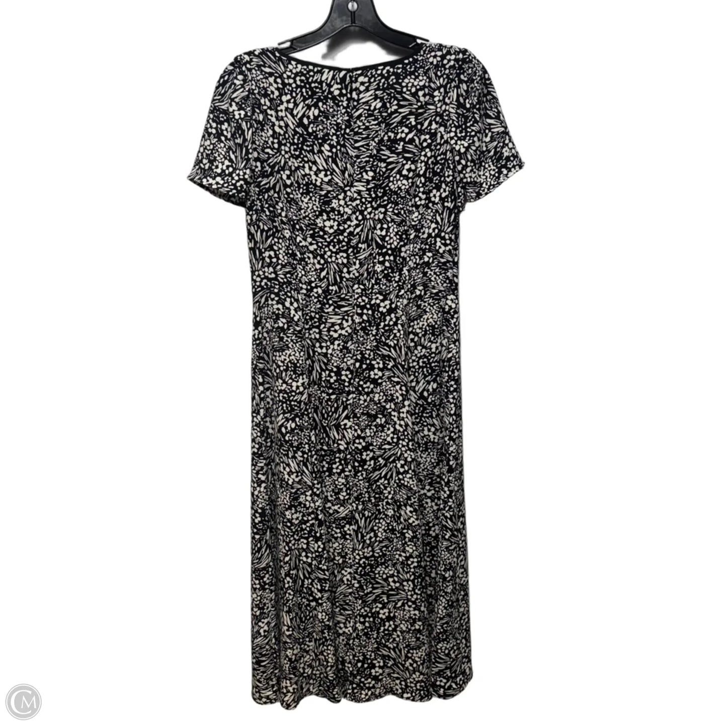 Dress Casual Midi By Talbots In Black & Cream, Size: 2