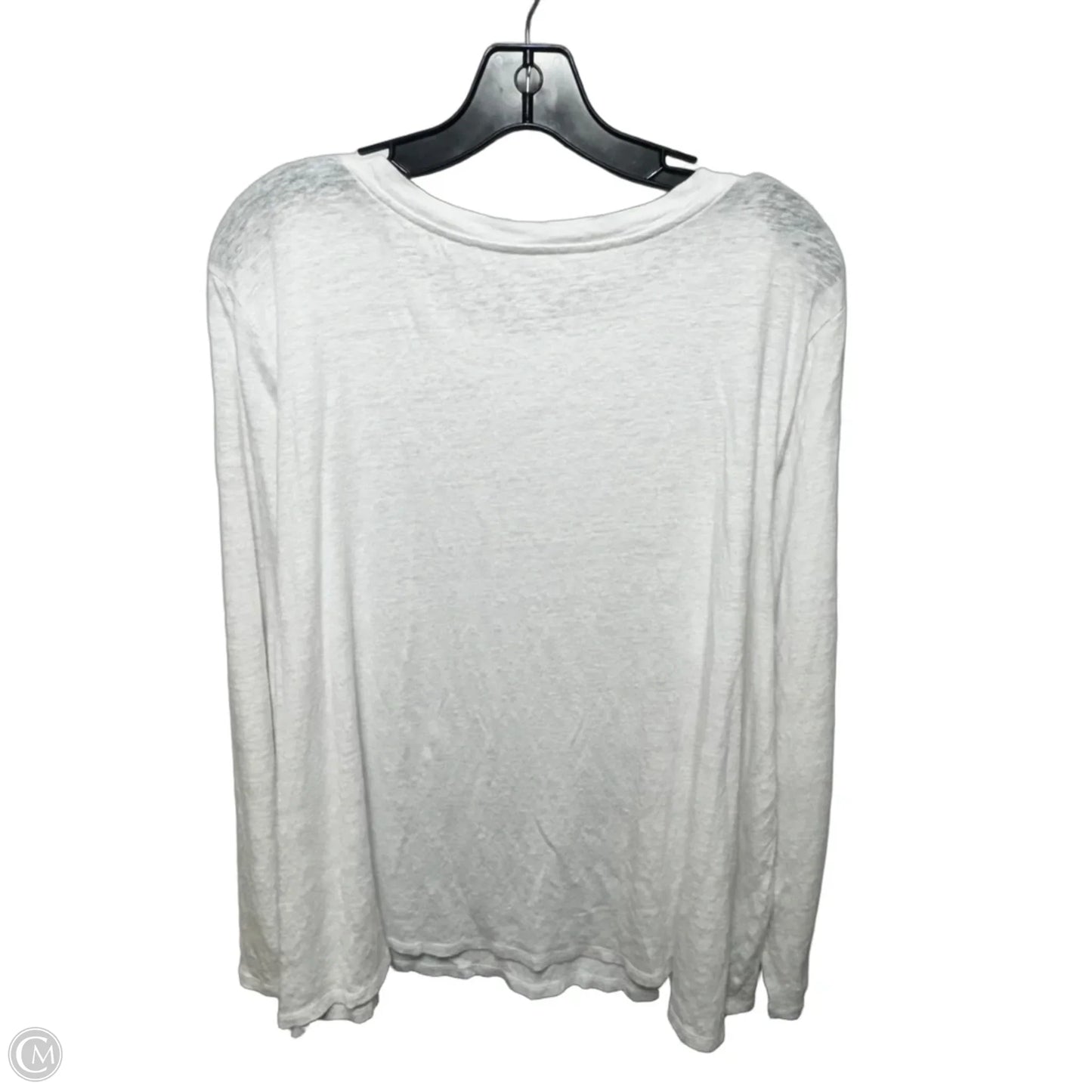 Linen Top Long Sleeve Basic By Eileen Fisher In White, Size: 1x
