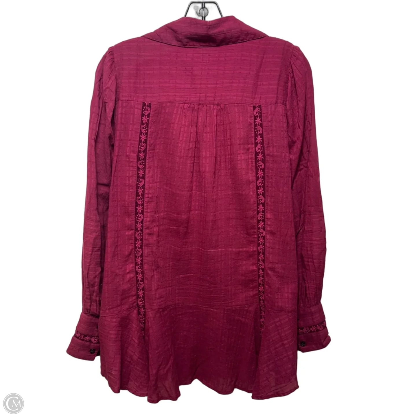 Tunic Long Sleeve By Free People In Red, Size: Xs