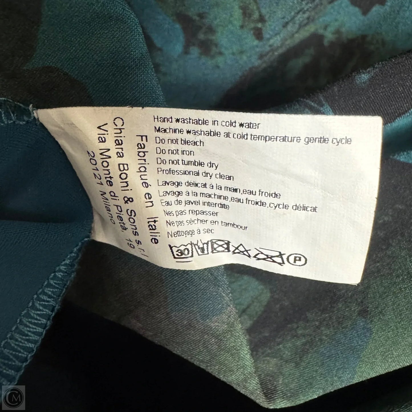 Dress Casual Midi By Chiara Boni In Blue & Green, Size: 16 (It 52)