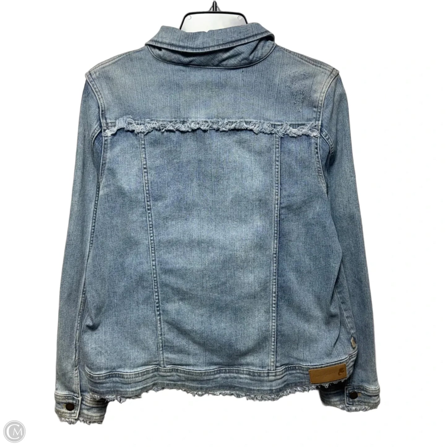 Jacket Designer By Karl Lagerfeld In Blue Denim, Size: Xl