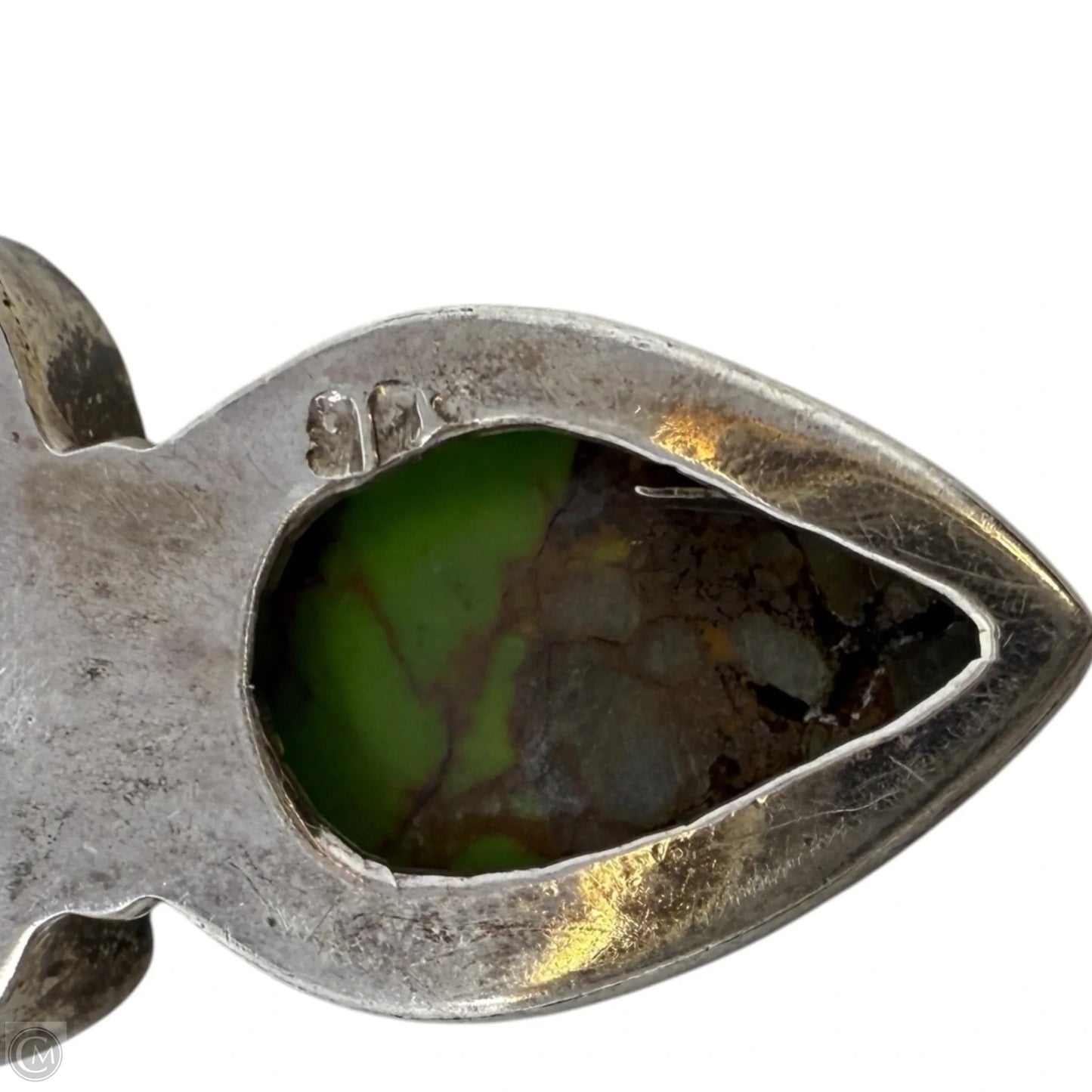 Sterling Silver, Paua Shell, Pearl, Peridot, & Gaspeite Pendant