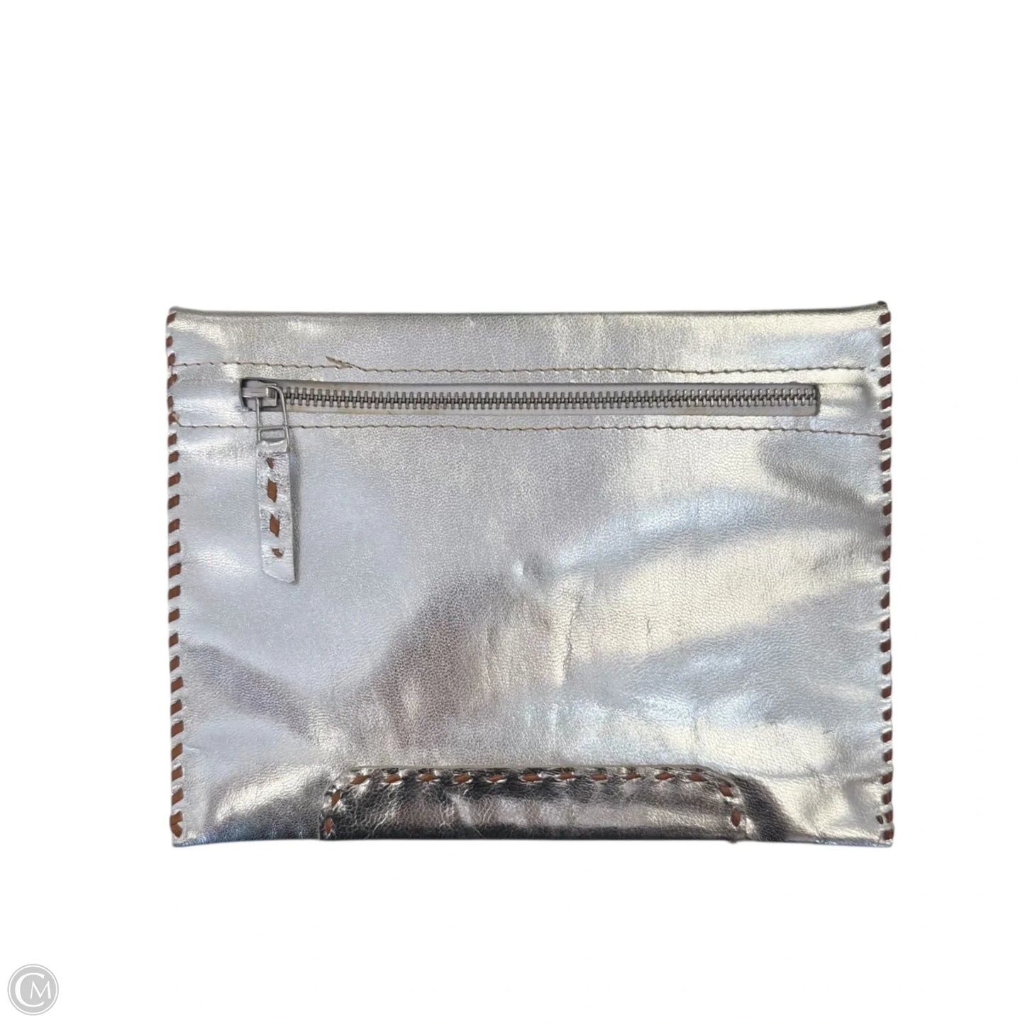 Diana Metallic Leather Clutch By Studio Caleidoscope, Size: Small