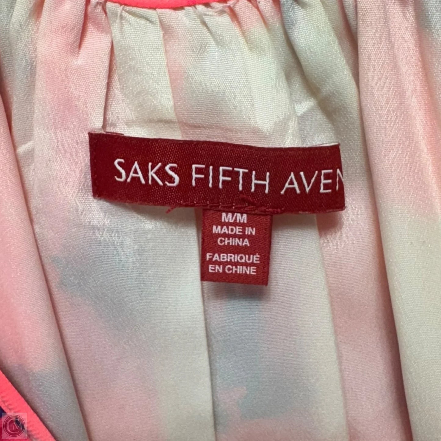 Spaghetti Strap Swing Mini Dress By Saks Fifth Avenue In Floral Print, Size: M