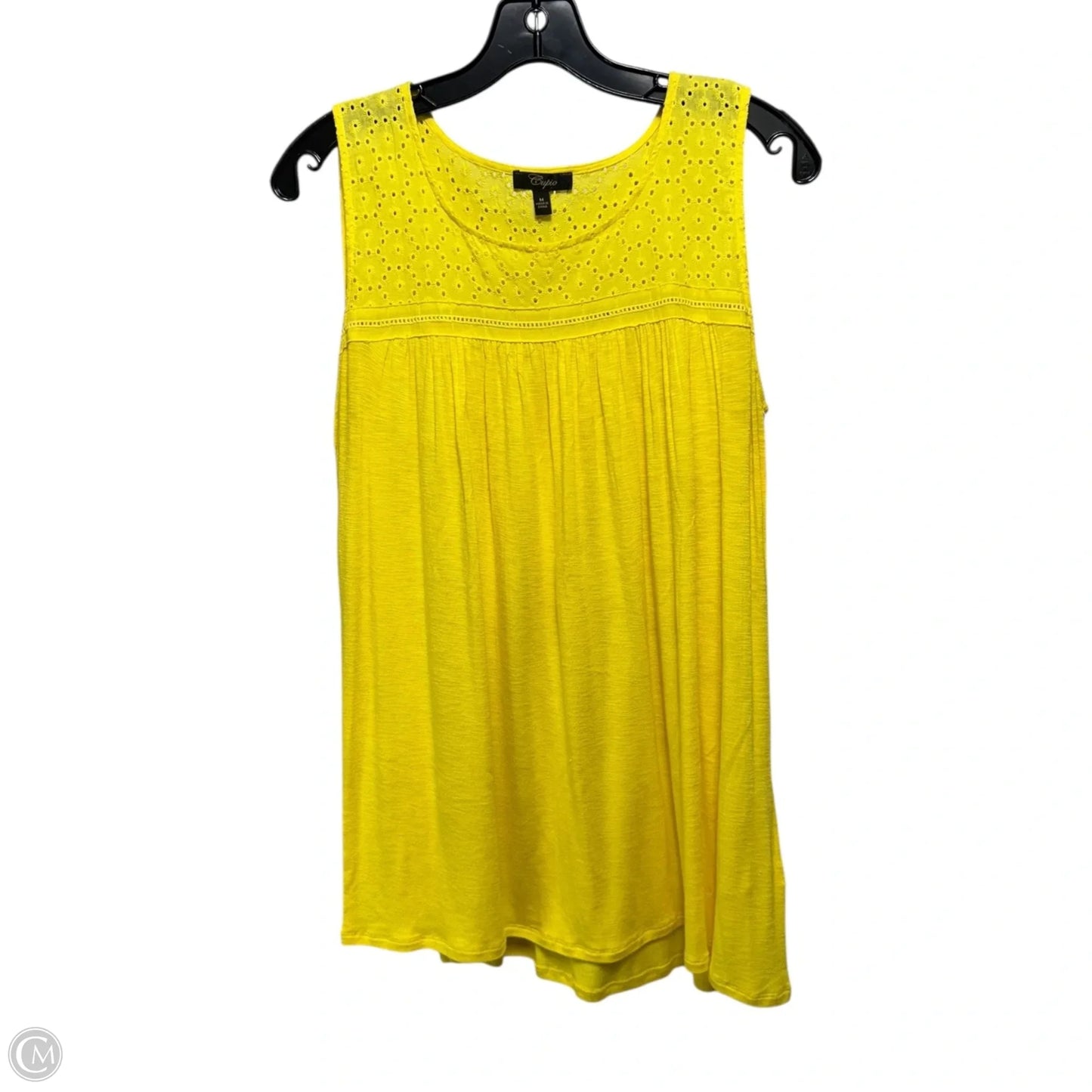 Top Sleeveless By Cupio In Yellow, Size: M