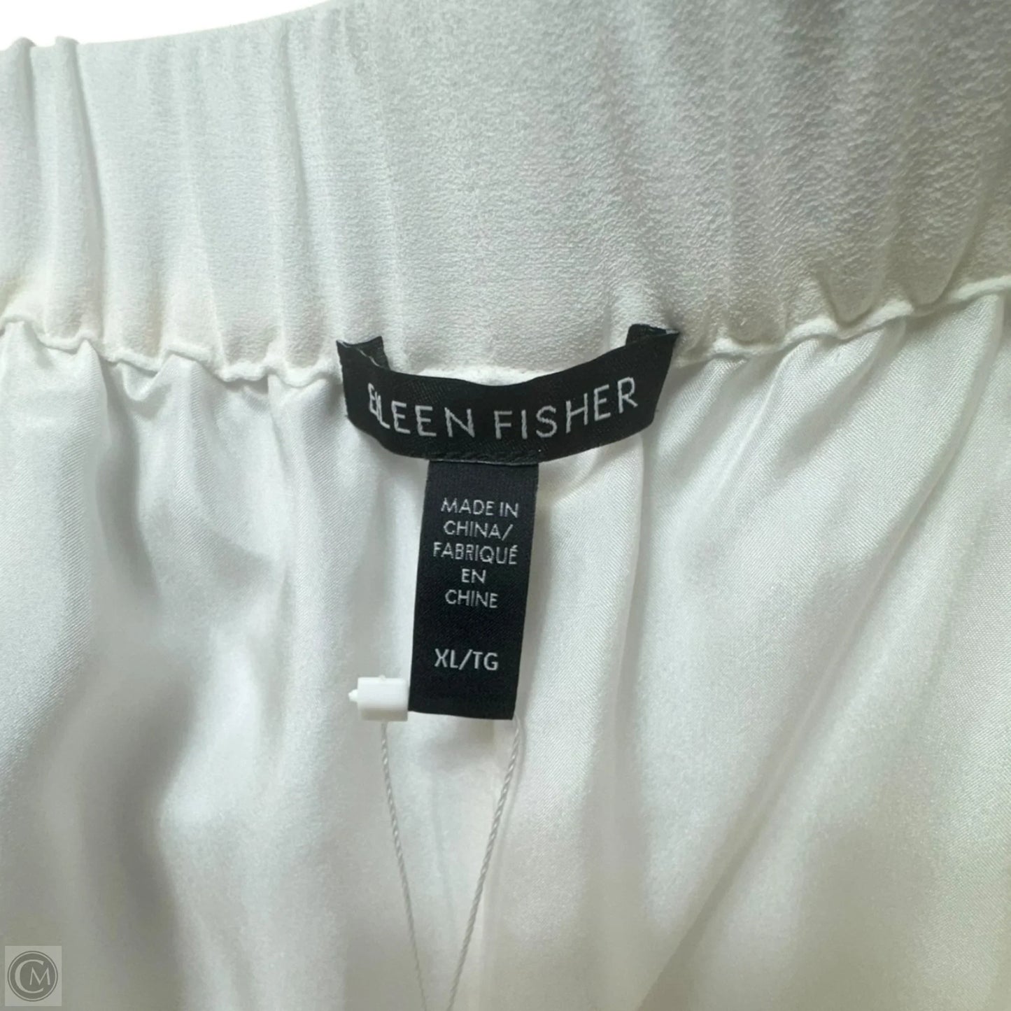Silk Pants Lounge By Eileen Fisher In Cream, Size: Xl