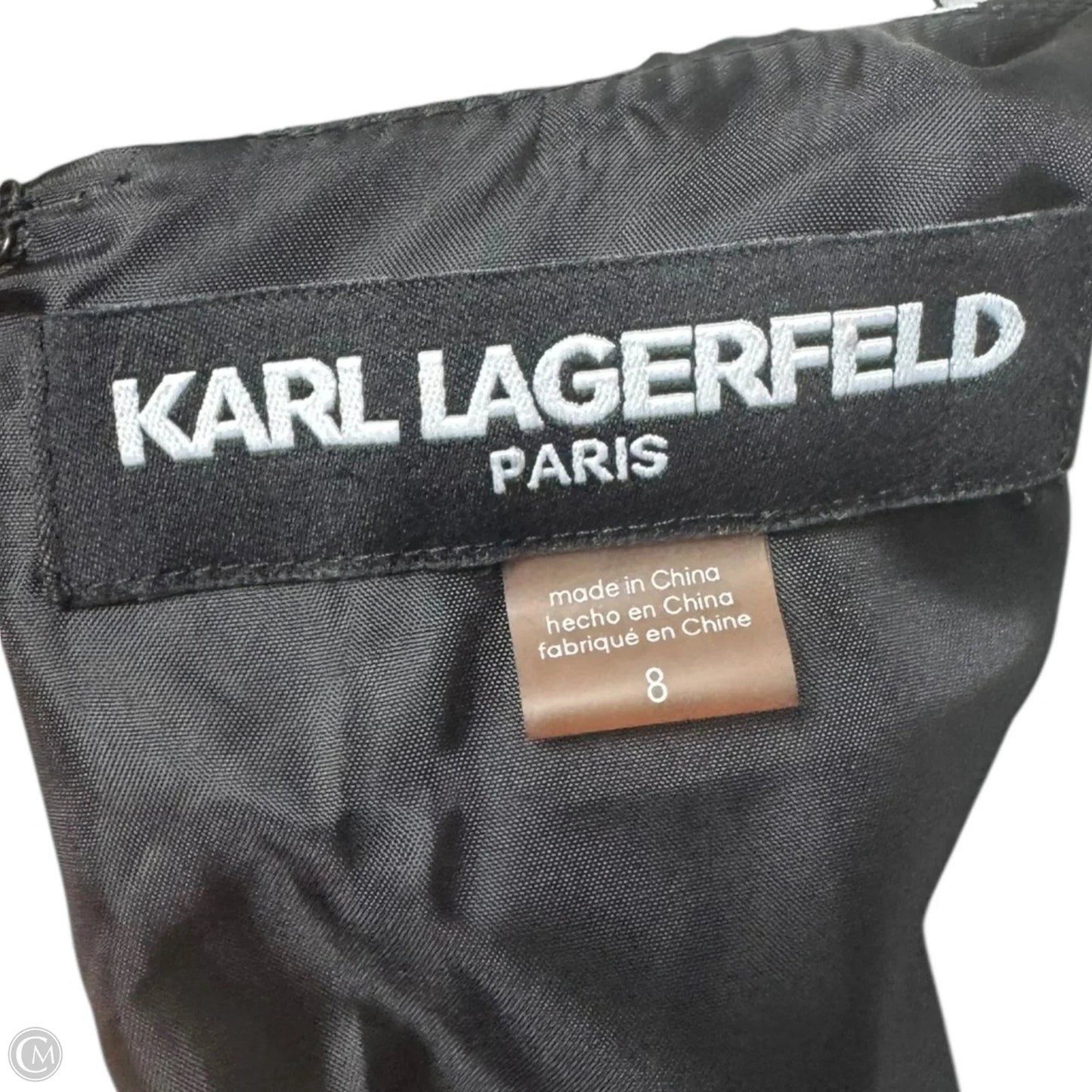 Cropped Wide Leg Jumpsuit By Karl Lagerfeld In Polkadot Pattern, Size: 8