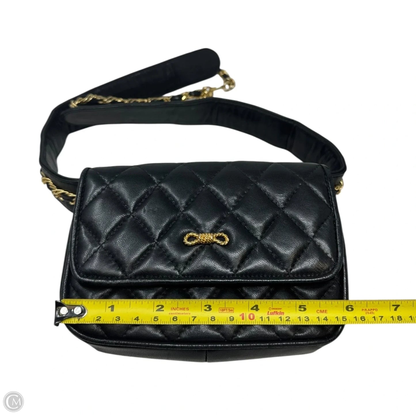 Quilted Chain Belt Bag Leather By Kamarel, Size: Medium