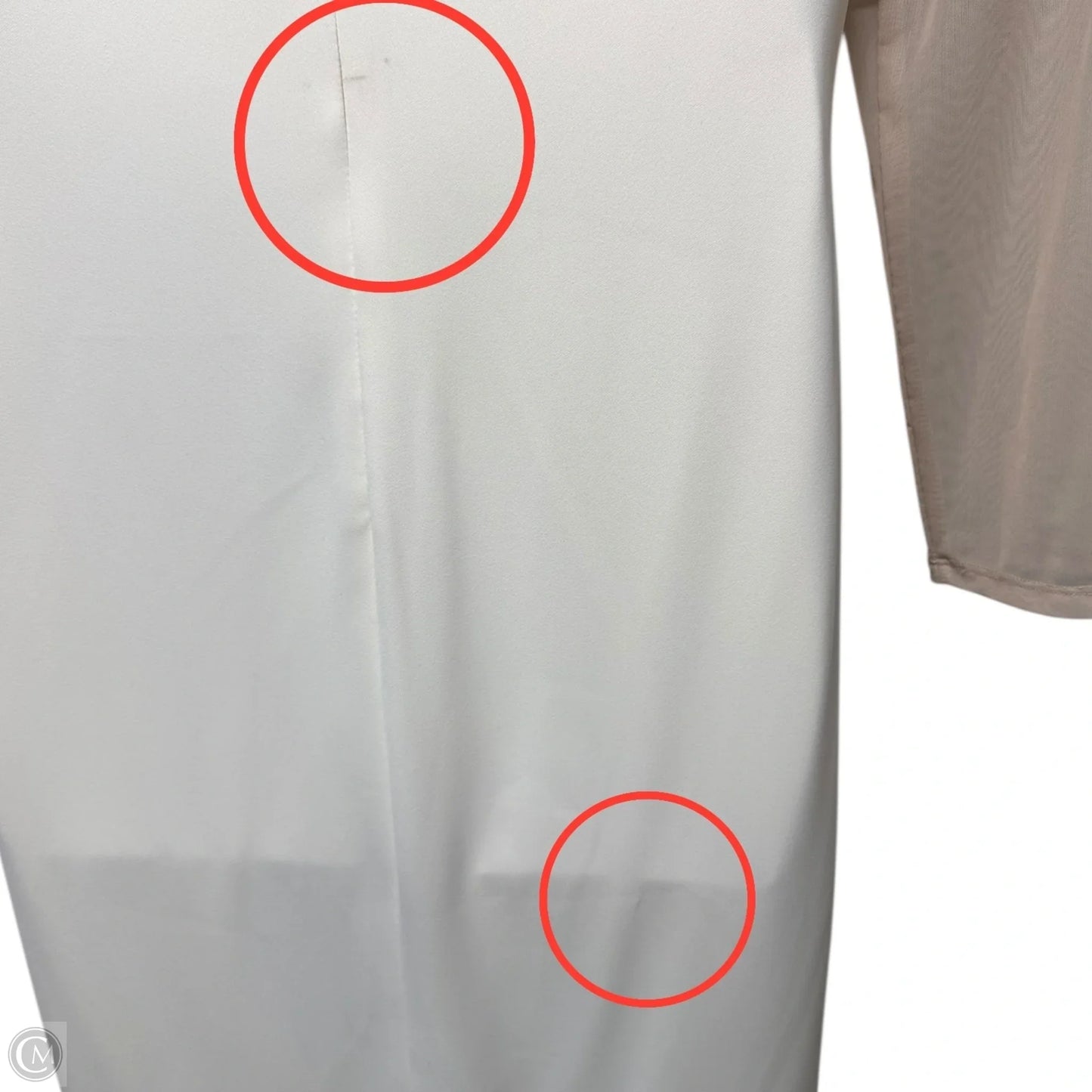 Babe Mesh Long Sleeve Crepe Soutache Full Length Dress By Elizabeth Damrich X Antonio Melani In Cream, Size: 12