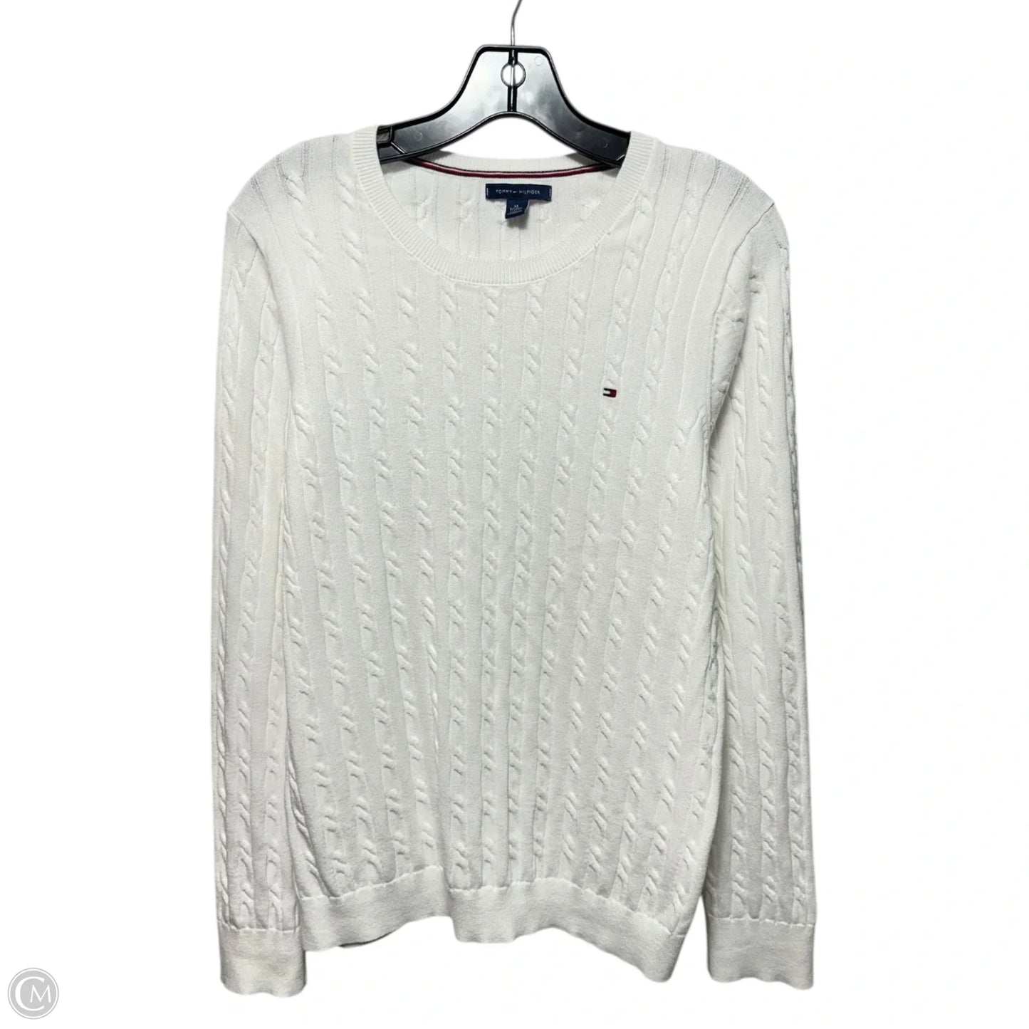 Cable Knit Sweater By Tommy Hilfiger In White, Size: Xl