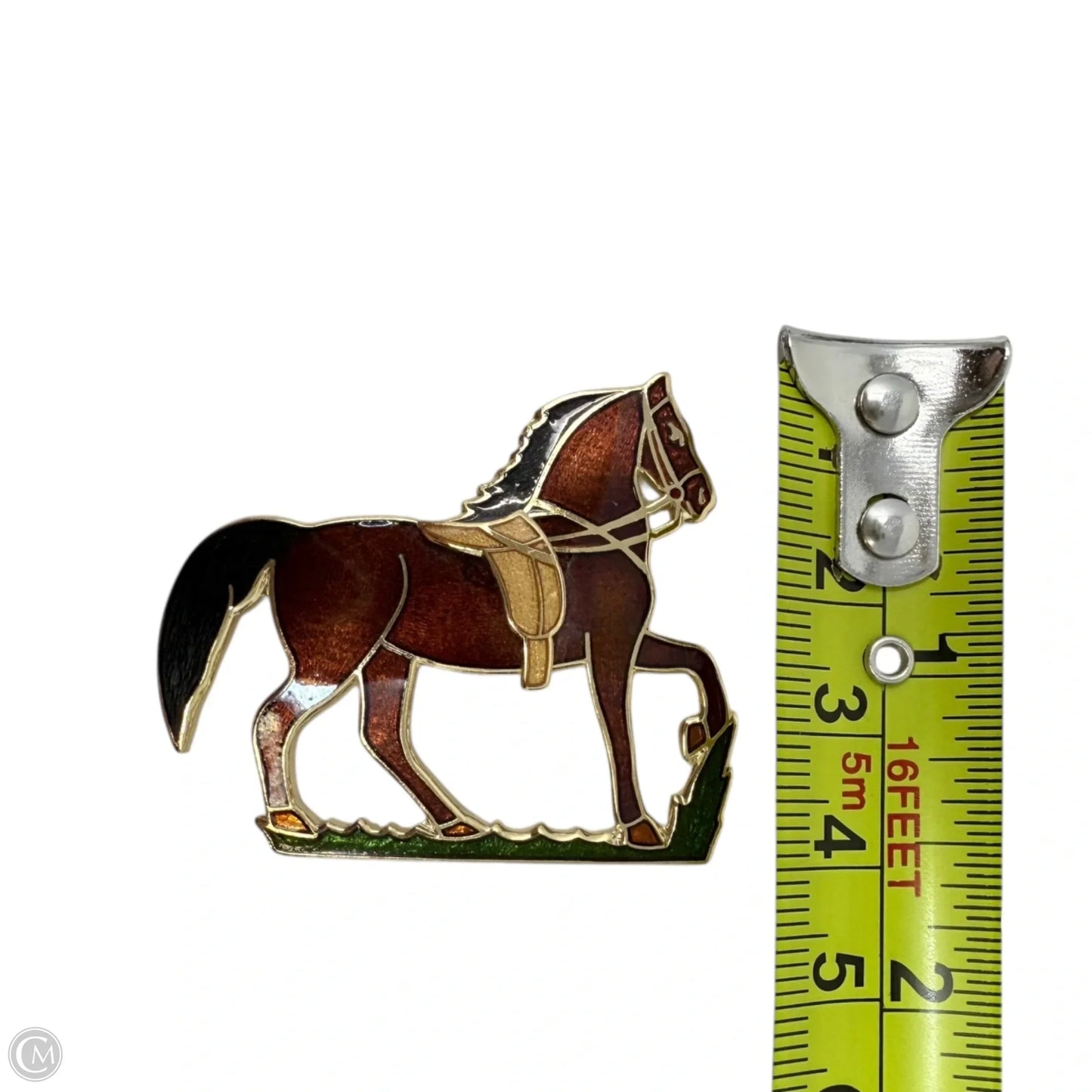 Vintage Enamel Dressage Horse Pin