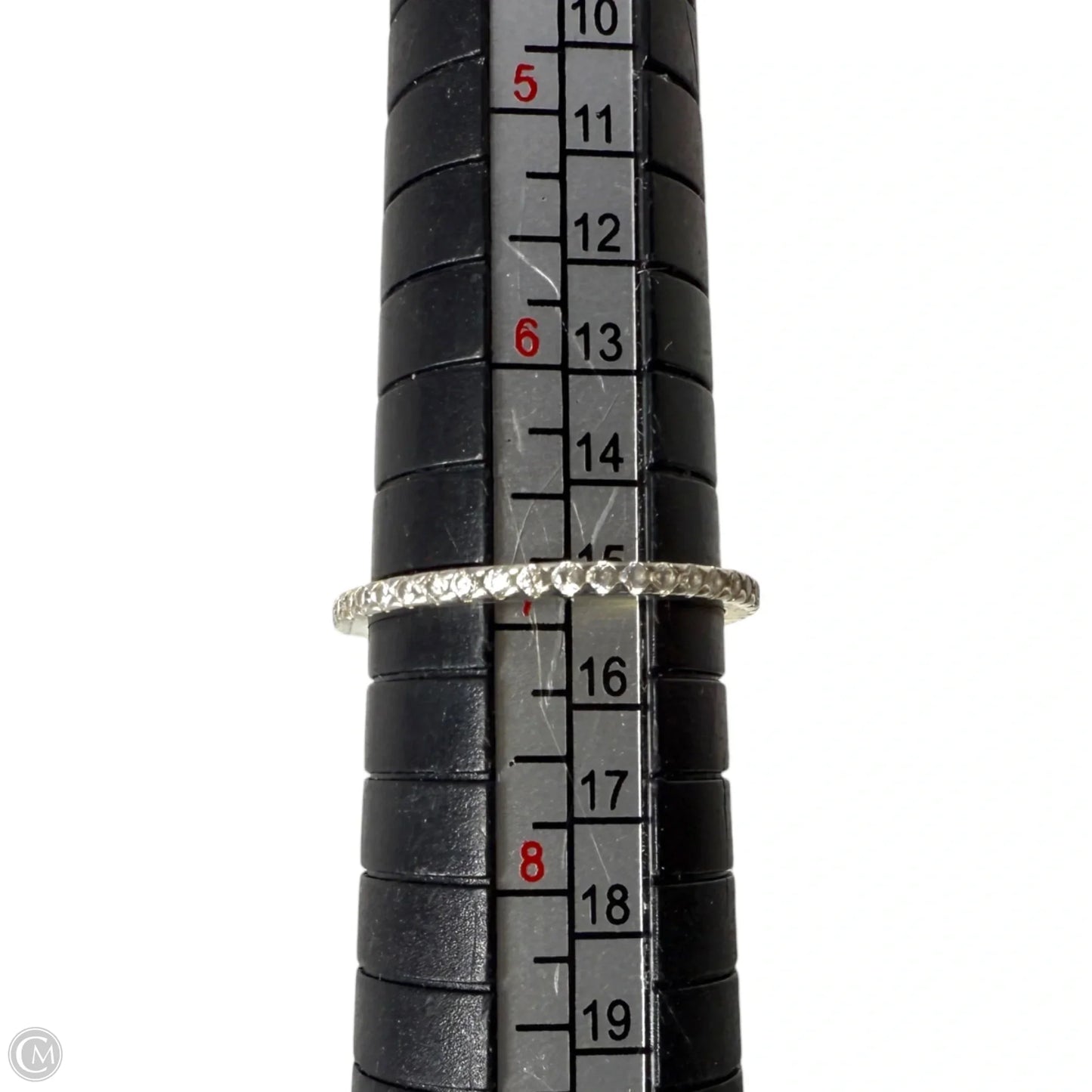 Sterling Silver & CZ Eternity Band Ring, Size: 7